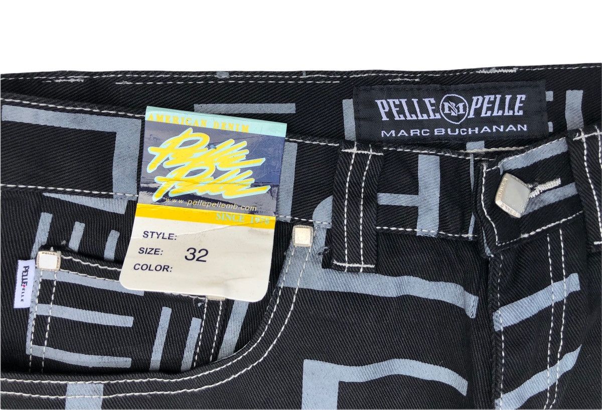 Marc Buchanan × Pelle Pelle × Vintage 🔥Sick Art Pelle Pelle Monogram Hip Hop Baggy Pant Jeans🔥 Size US 32 / EU 48 - 7 Thumbnail