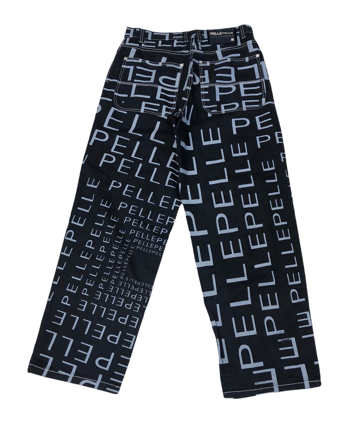 Marc Buchanan × Pelle Pelle × Vintage 🔥Sick Art Pelle Pelle Monogram Hip Hop Baggy Pant Jeans🔥 Size US 32 / EU 48 - 2 Thumbnail