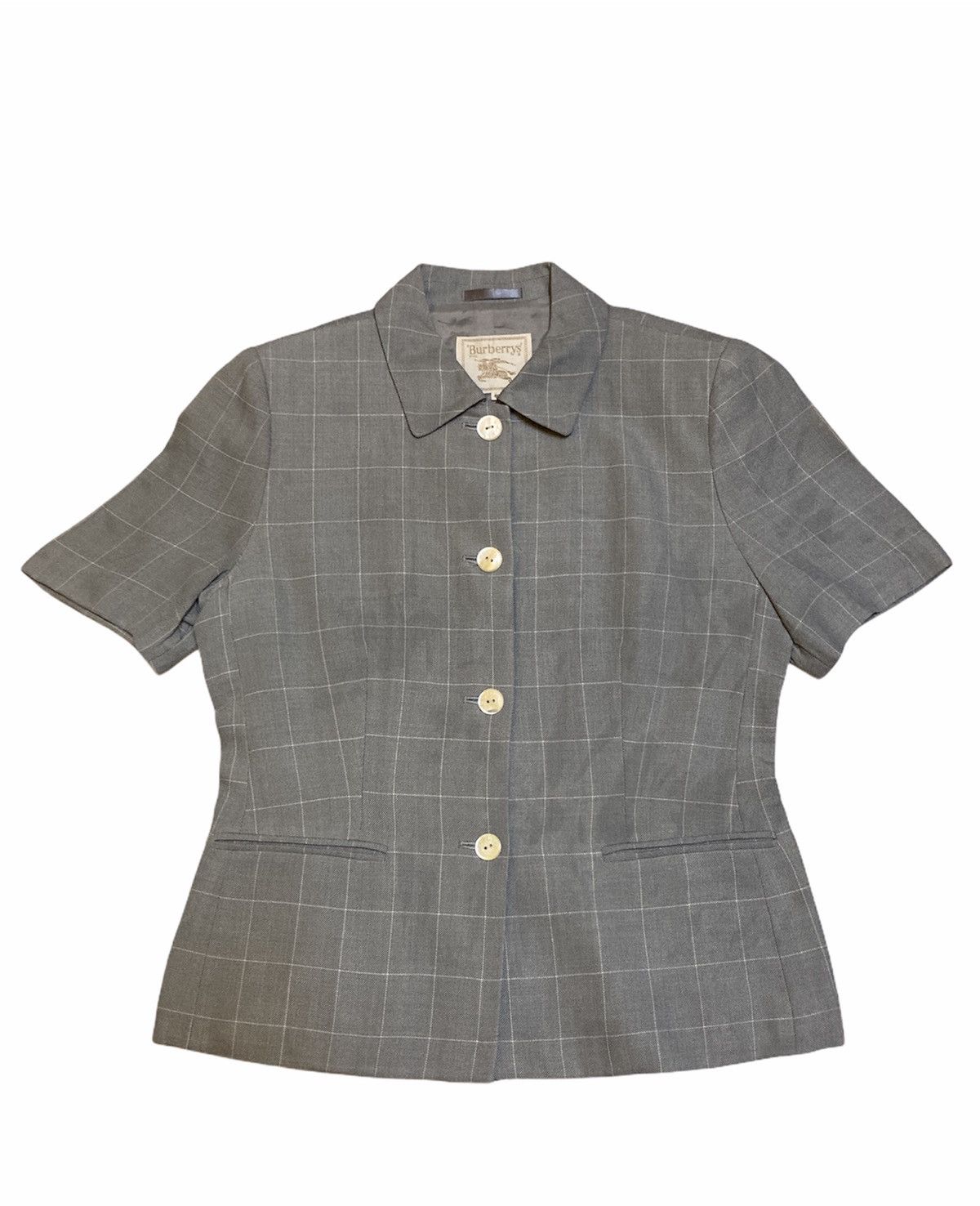Burberry Burberry Grid Check Blazer Jacket Size S / US 4 / IT 40 - 1 Thumbnail
