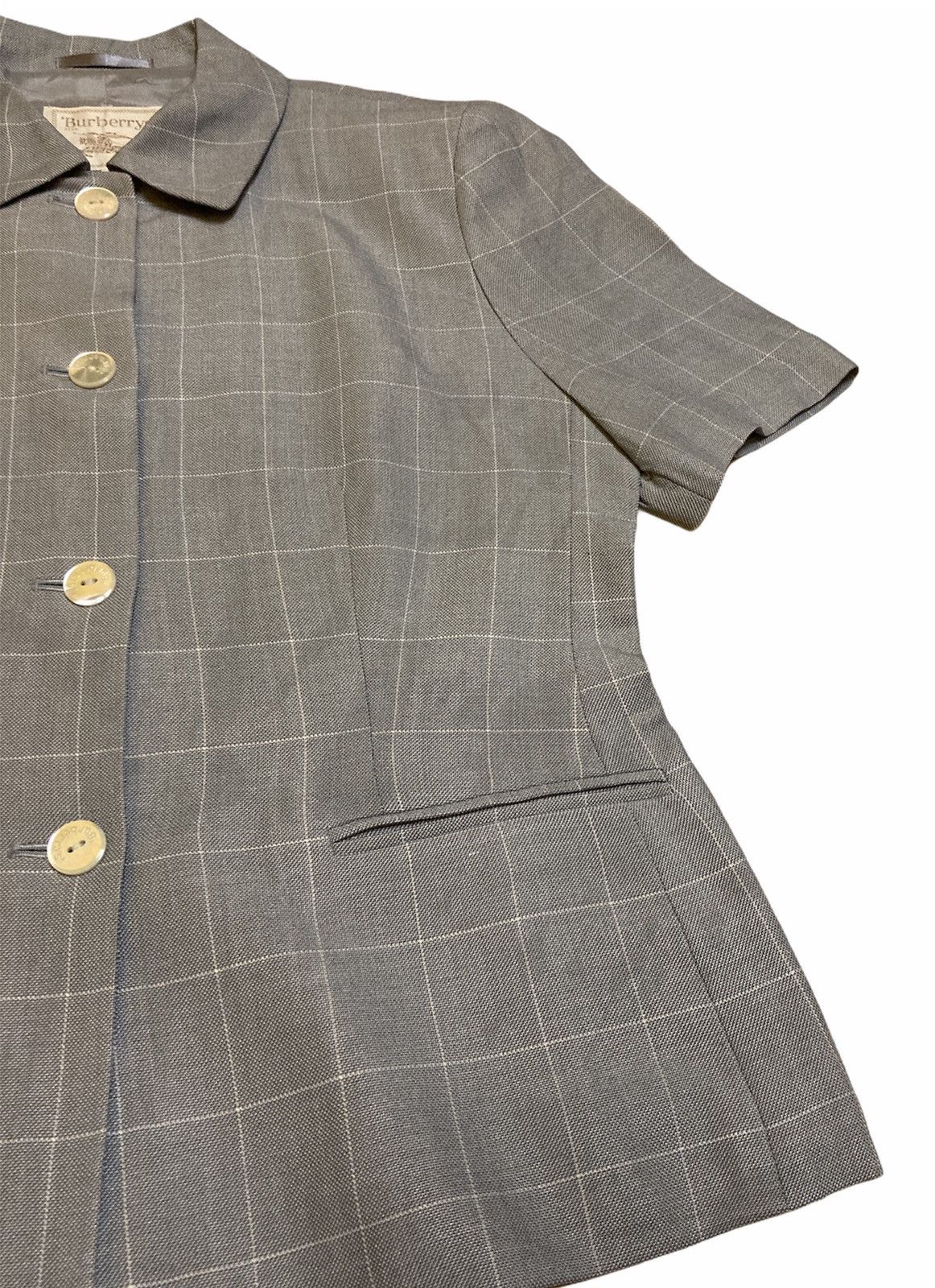 Burberry Burberry Grid Check Blazer Jacket Size S / US 4 / IT 40 - 3 Thumbnail