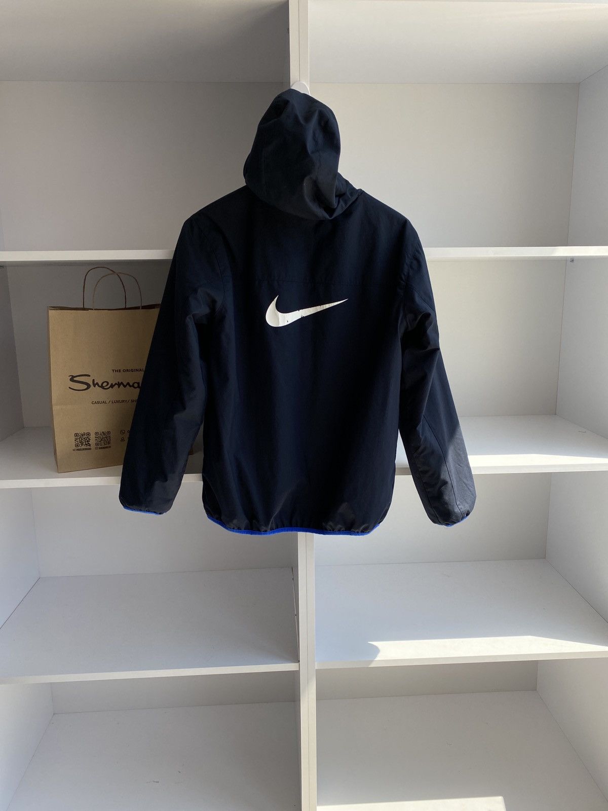 Nike × Vintage Vintage 90’s Nike Zip Track Jacket Blue Size US XL / EU 56 / 4 - 5 Thumbnail