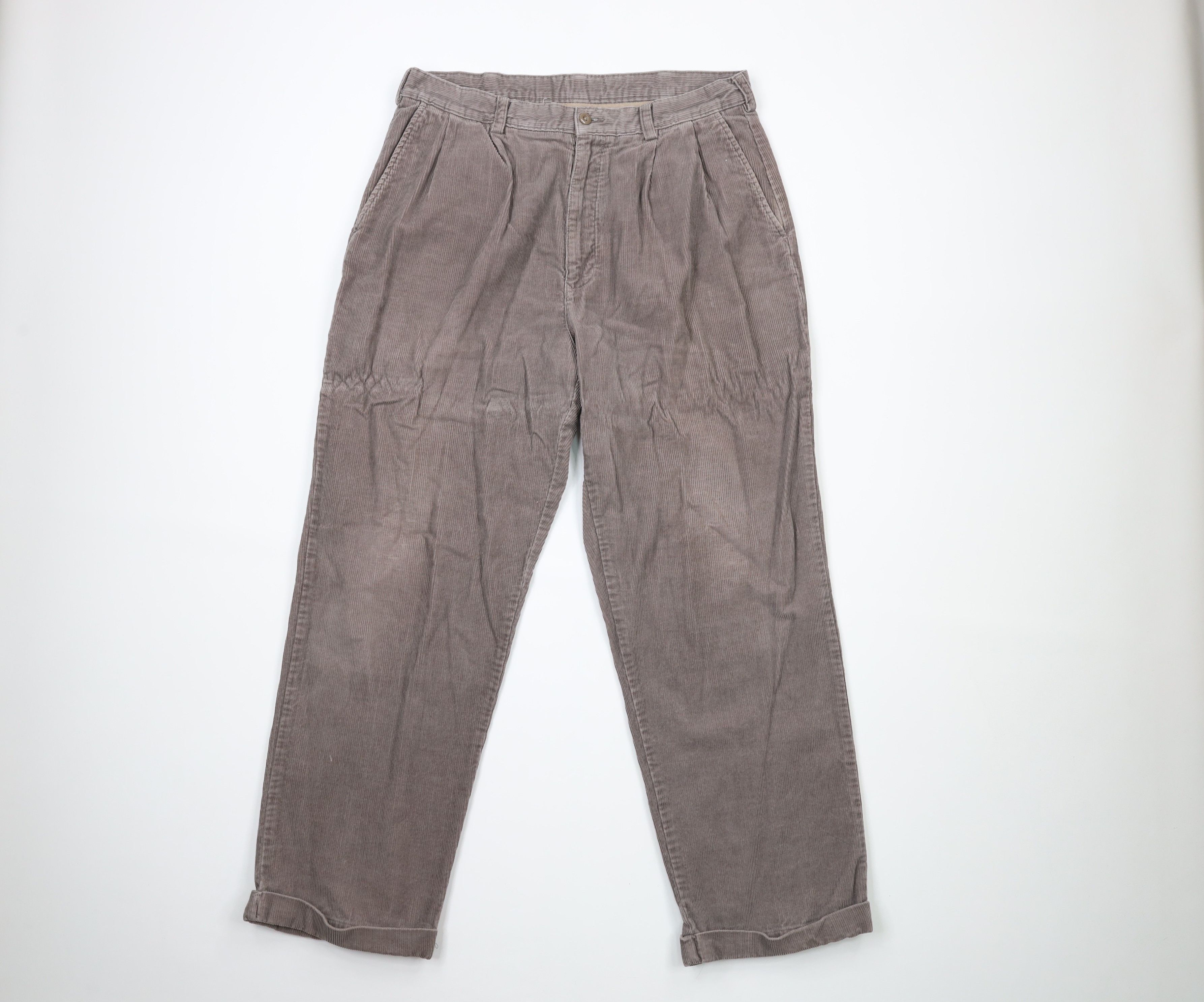 90'S CLUB ROOM corduroy pants, men's size 36, vintage cotton Khaki type Vintage Second Hand