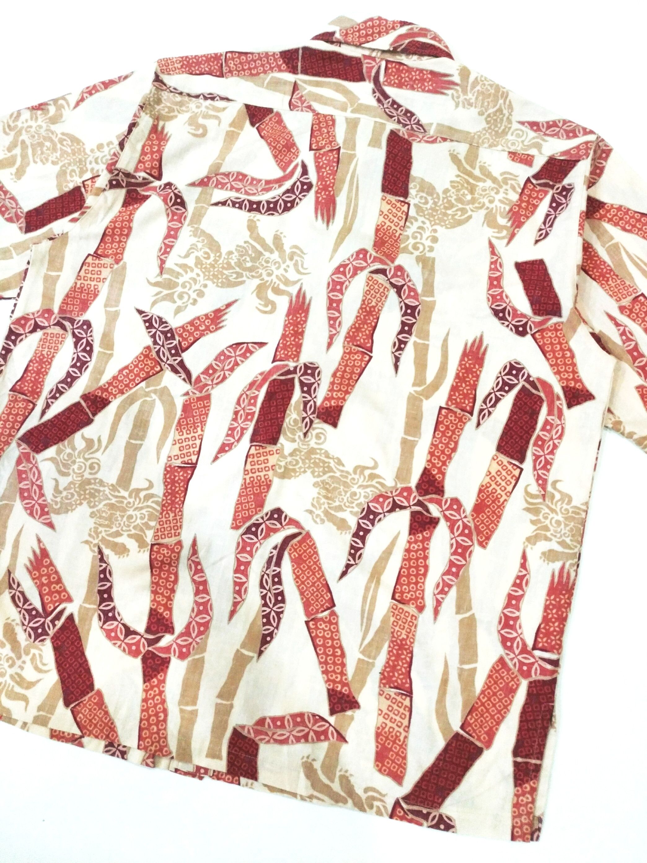 Japanese Brand × Mango RARE! MANGO OKINAWA JAPANESE MOTIF BUTTON UP SHIRT Size US XL / EU 56 / 4 - 8 Thumbnail