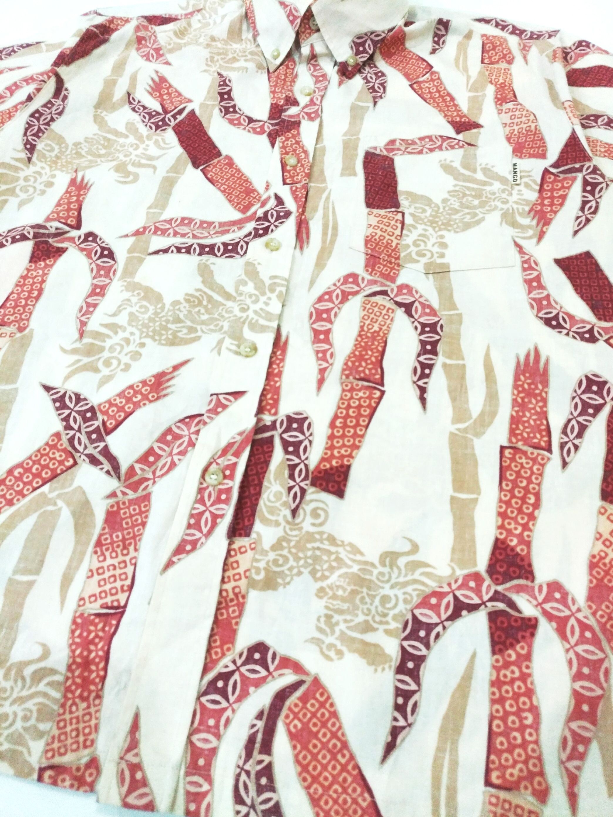 Japanese Brand × Mango RARE! MANGO OKINAWA JAPANESE MOTIF BUTTON UP SHIRT Size US XL / EU 56 / 4 - 6 Thumbnail