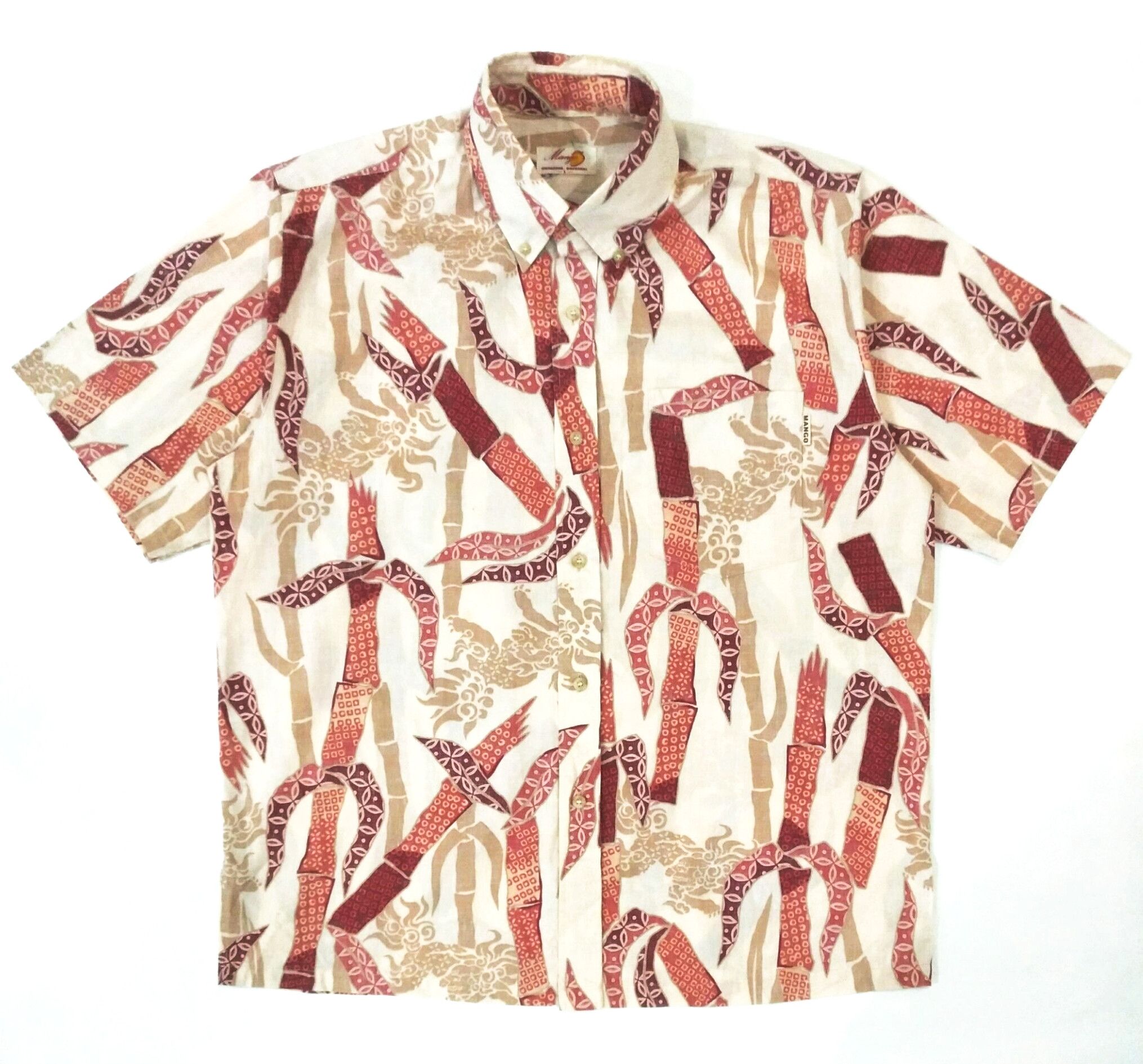 Japanese Brand × Mango RARE! MANGO OKINAWA JAPANESE MOTIF BUTTON UP SHIRT Size US XL / EU 56 / 4 - 1 Thumbnail
