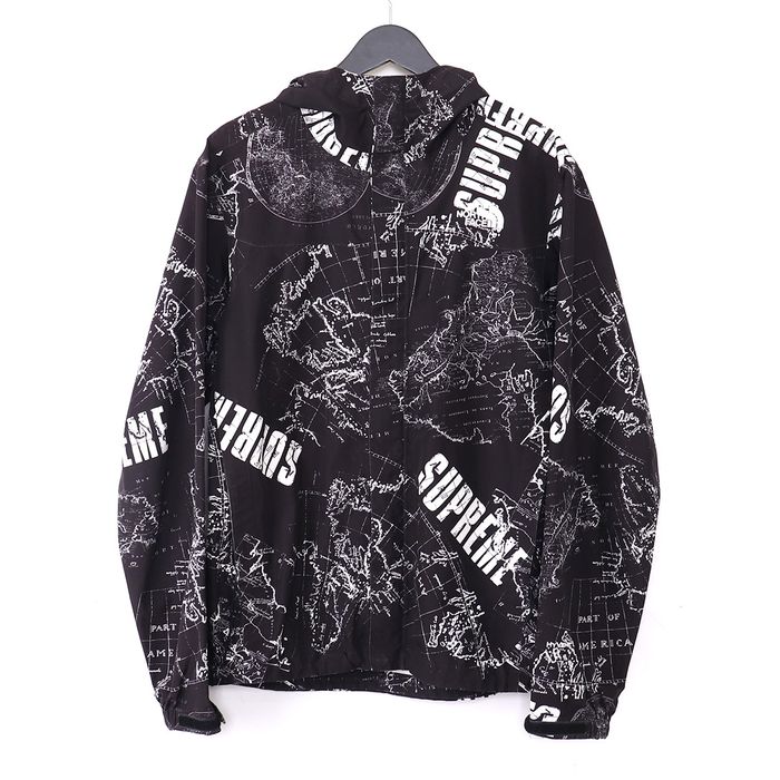 Supreme SUPREME X NORTH FACE SS2012 Black World Map Venture Jacket