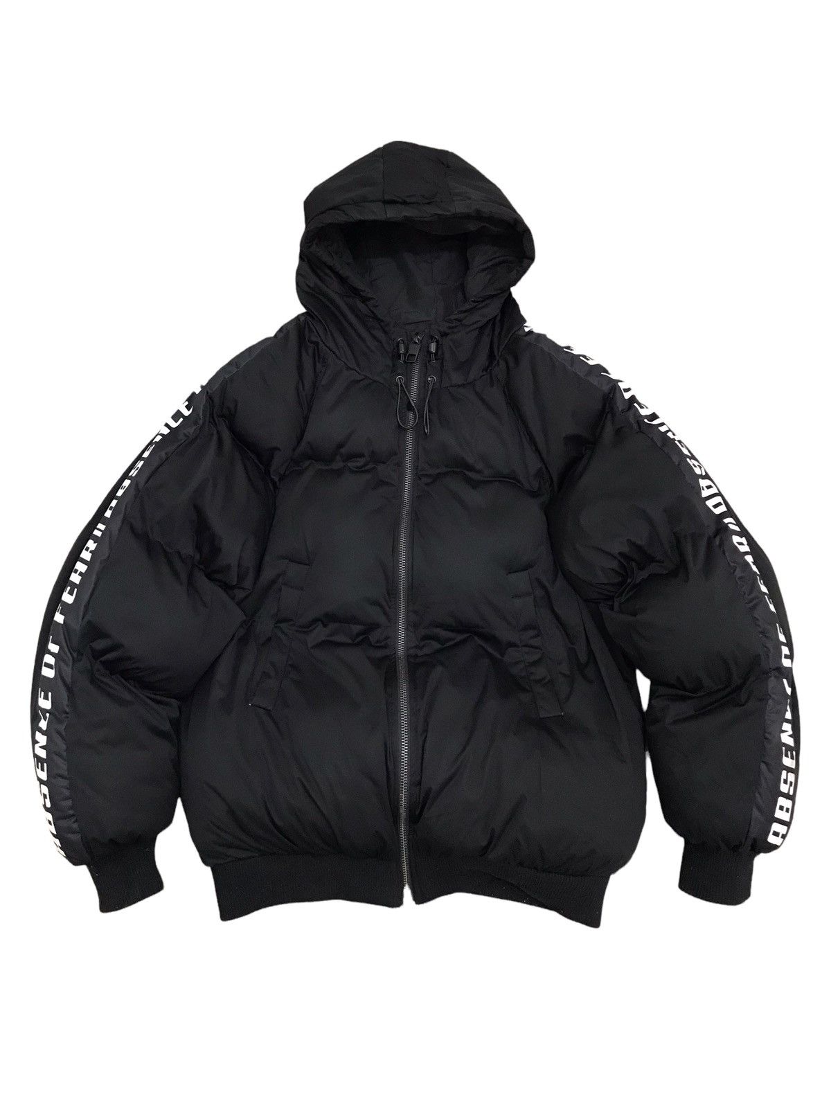 image of Oversized Zara Absence Of Fear 2 Down Bomber Jacket in Black, Men's (Size Large)