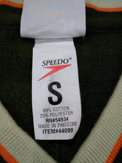 Speedo Vtg 90's Speedo Green Sweatshirt Size US S / EU 44-46 / 1 - 5 Thumbnail