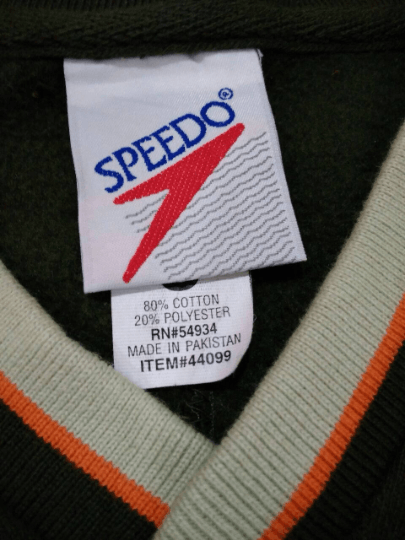 Speedo Vtg 90's Speedo Green Sweatshirt Size US S / EU 44-46 / 1 - 4 Thumbnail