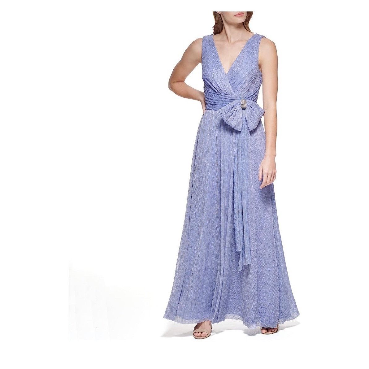 Eliza J Women's Gown Style Bow Detail Sleeveless Dress 2 New