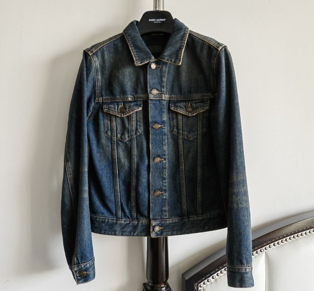 Saint Laurent Distressed denim jacket