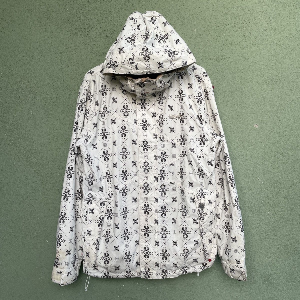 Quicksilver × Quiksilver Vintage QUIKSILVER Full Print Zipper Ups Hooded Jacker Size US L / EU 52-54 / 3 - 1 Thumbnail