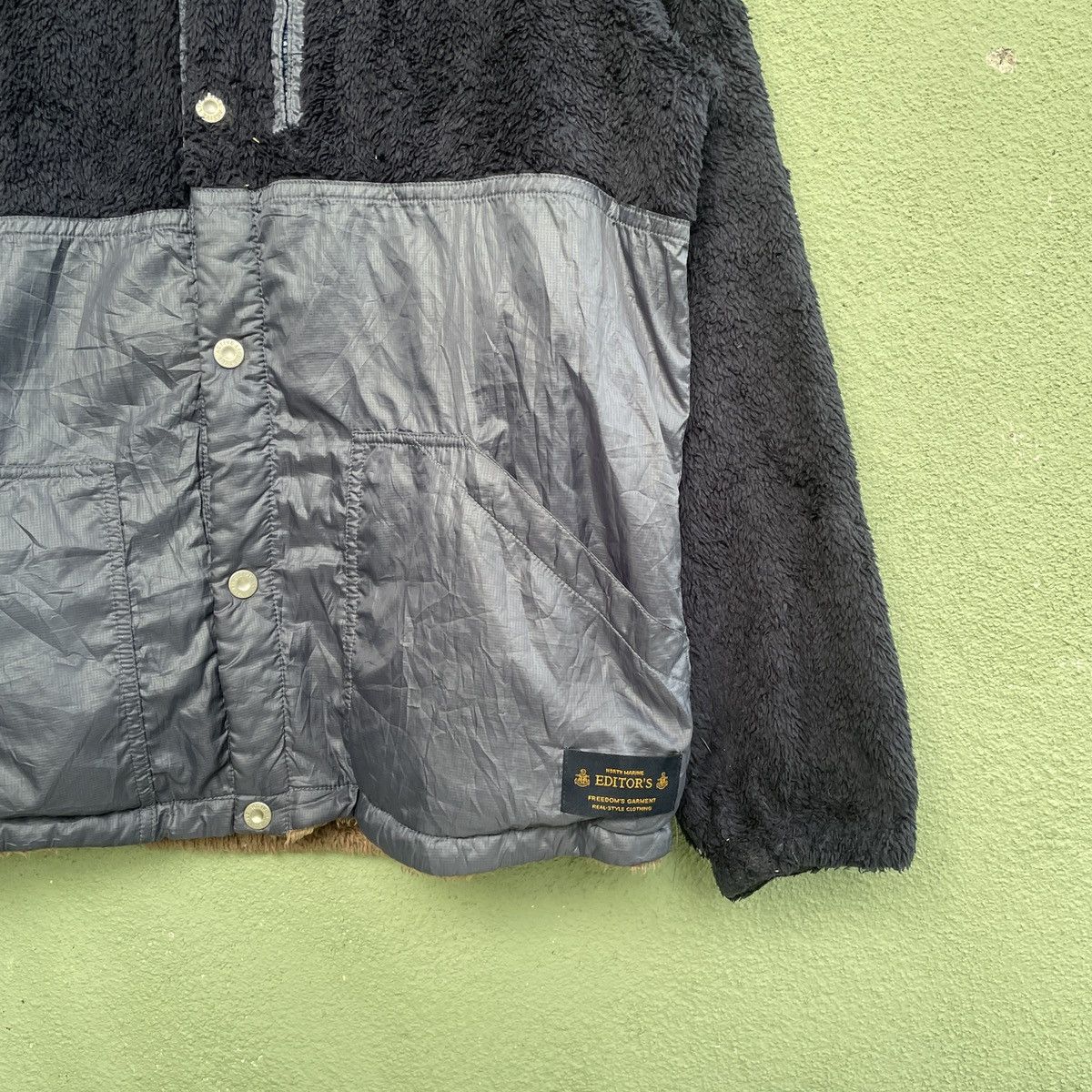Designer × Japanese Brand Vintage NORTH MARINE EDITORS Button Hooded Fleece Jacket Size US M / EU 48-50 / 2 - 5 Thumbnail
