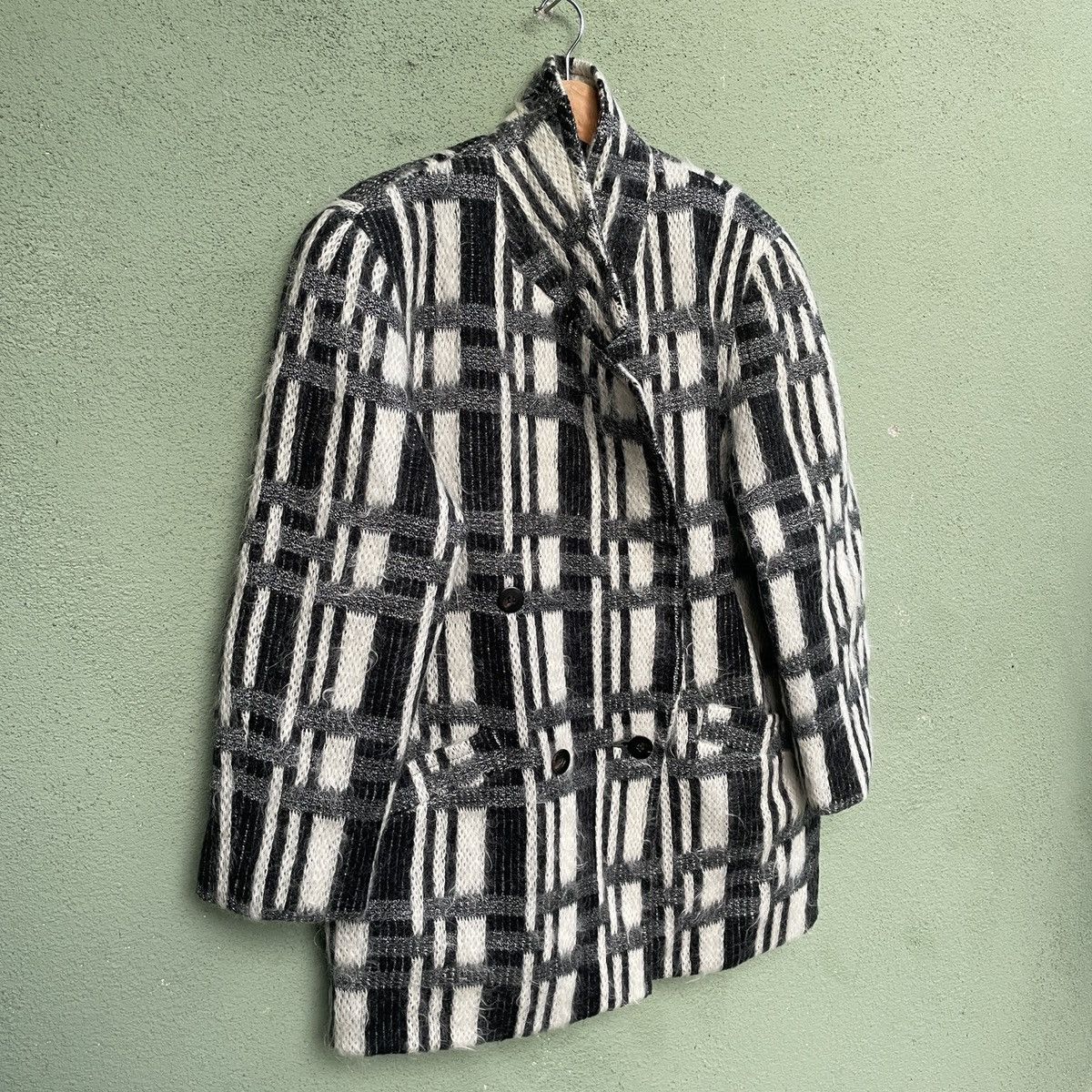 Japanese Brand Vintage DOLLAR-B Mohair Shag Shaggy Coat Jacket Size US L / EU 52-54 / 3 - 2 Thumbnail