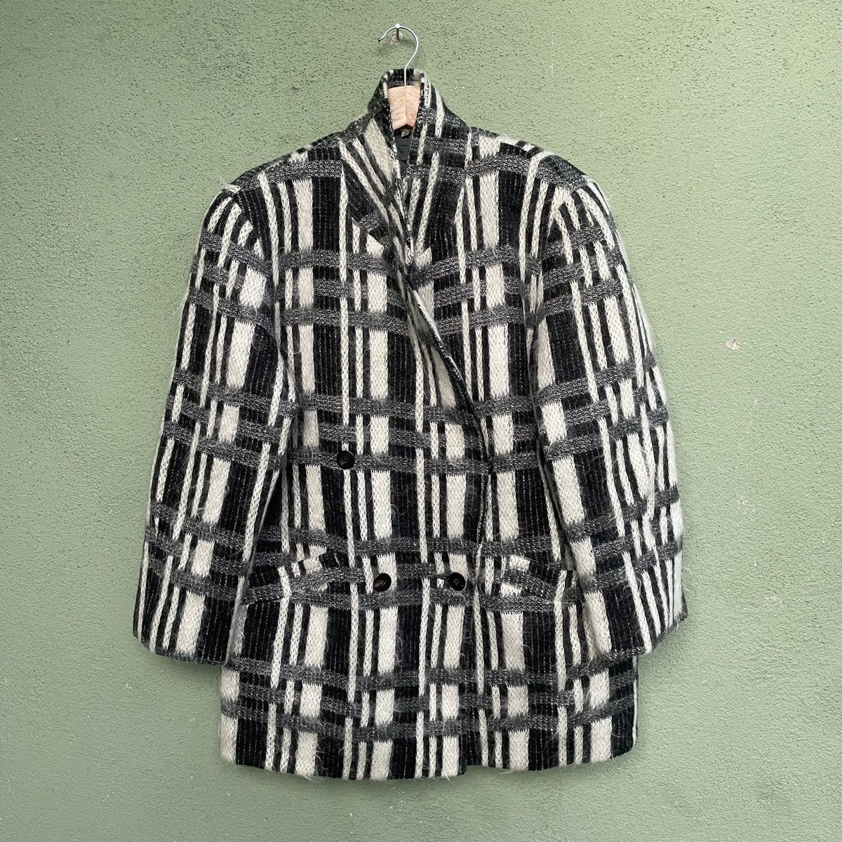 Japanese Brand Vintage DOLLAR-B Mohair Shag Shaggy Coat Jacket Size US L / EU 52-54 / 3 - 1 Thumbnail