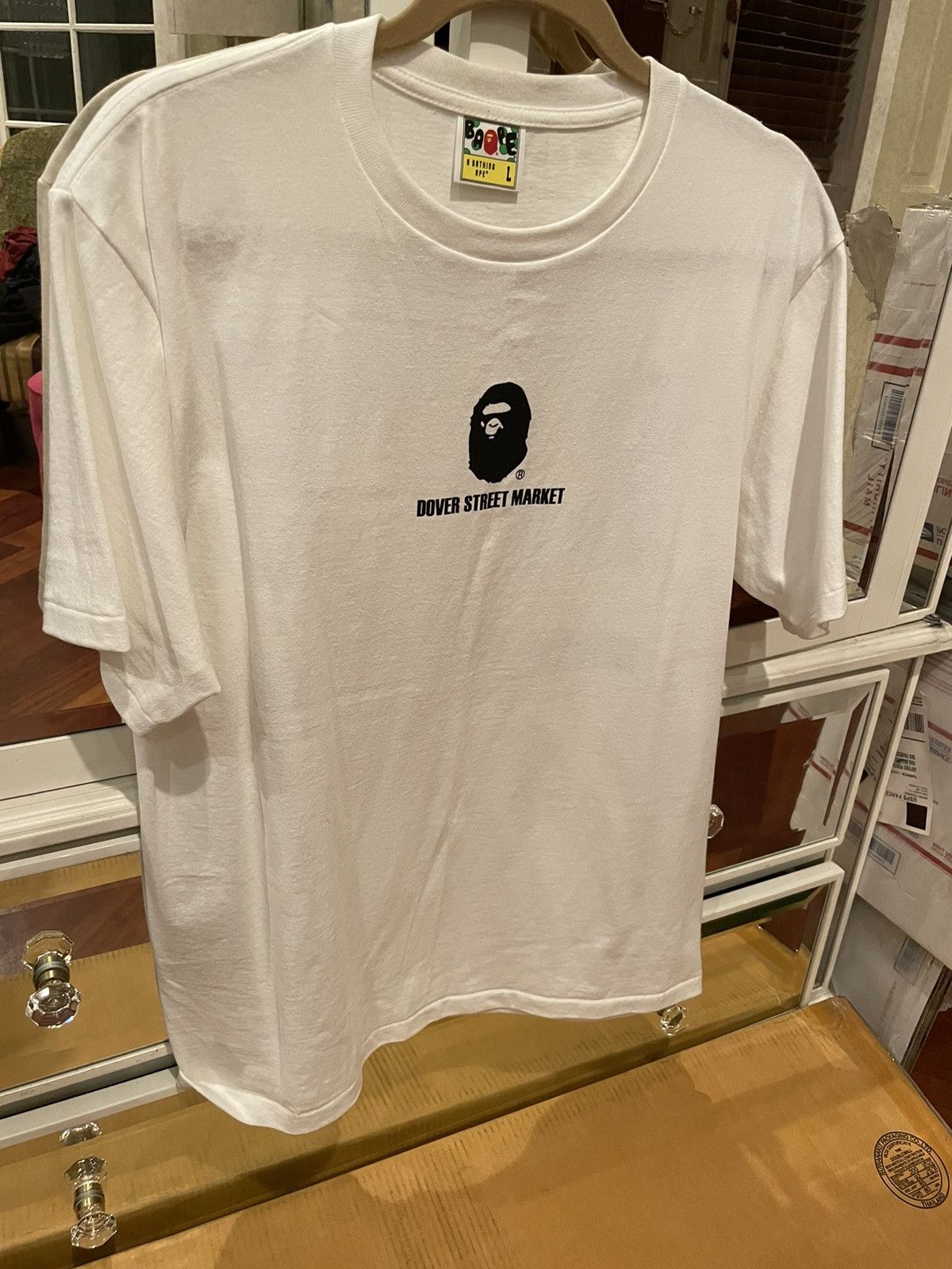 image of 2019 Bape x Dover Street Market Year Of The Pig Tee in White, Men's (Size Large)