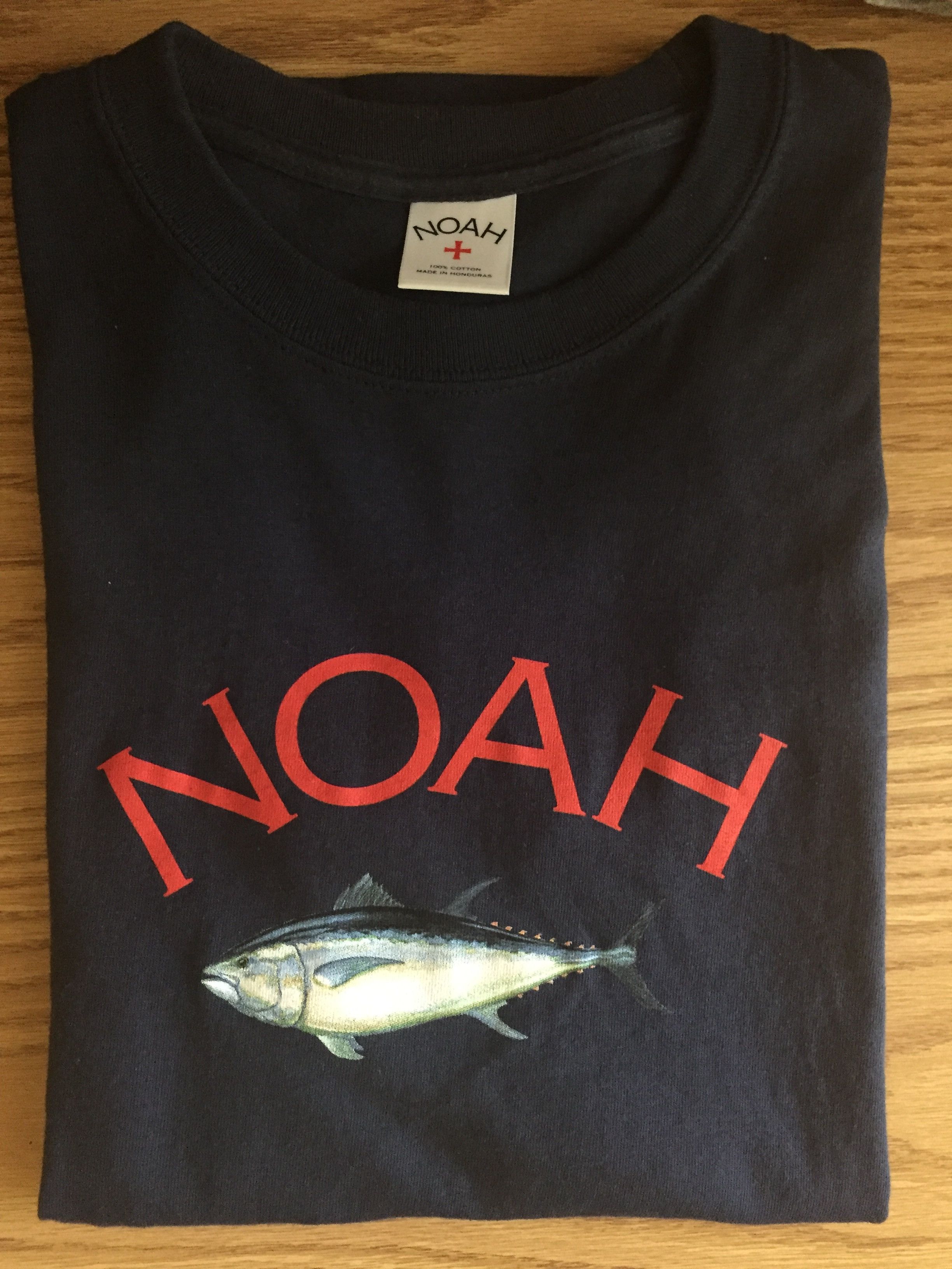 image of Noah Tokyo Store Opening Bluefin Tuna Tee in Navy, Men's (Size Small)