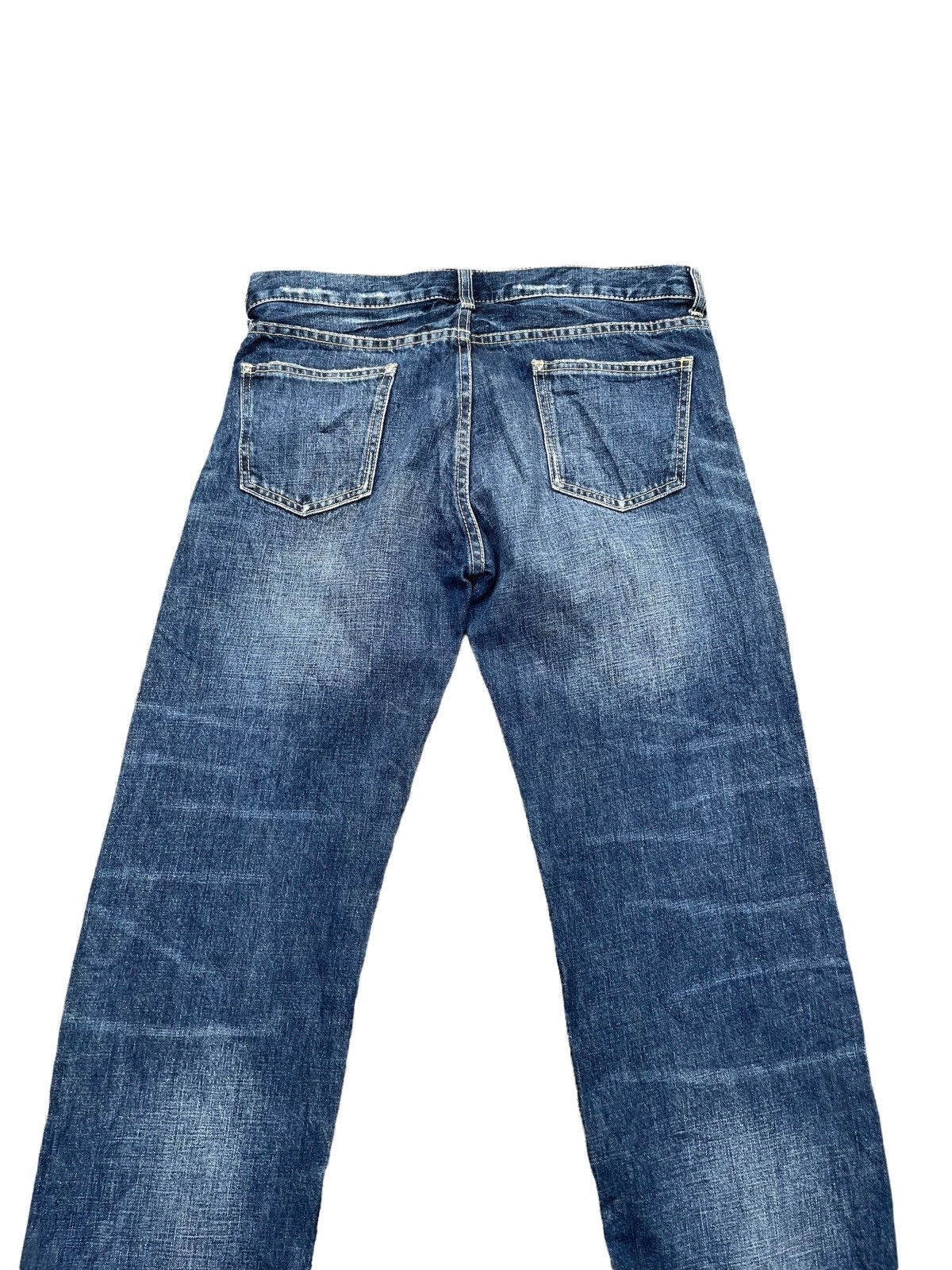 Japanese Brand Happy Union Aging Distressed Denim Size US 35 - 9 Thumbnail