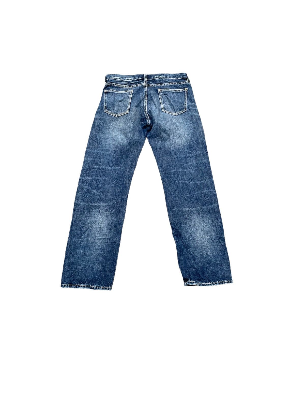 Japanese Brand Happy Union Aging Distressed Denim Size US 35 - 8 Thumbnail