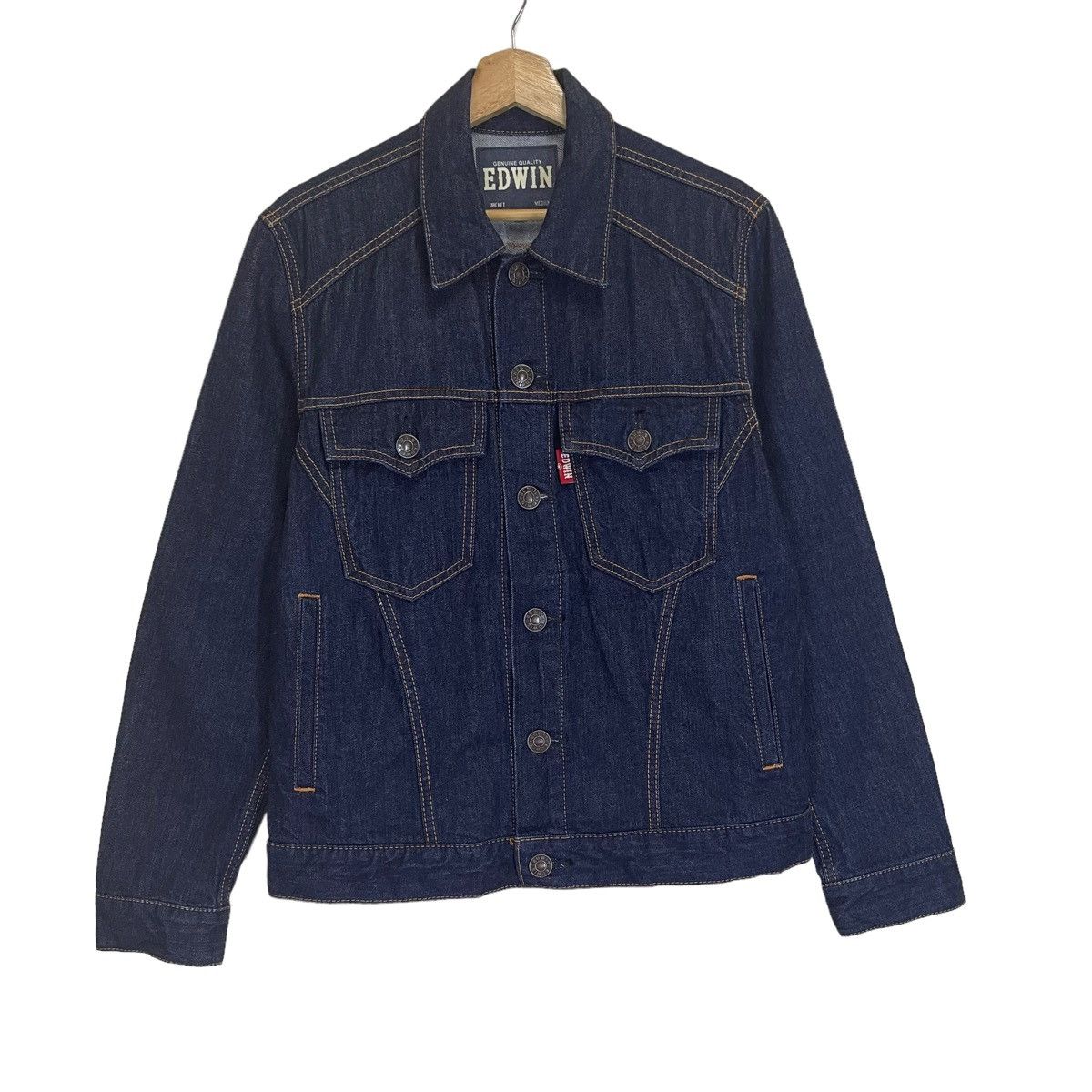Edwin × Japanese Brand × Vintage 🔥Vintage Edwin Denim Jacket Size US M / EU 48-50 / 2 - 1 Thumbnail