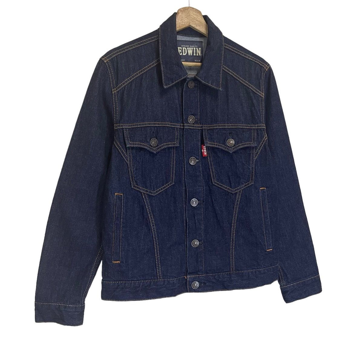 Edwin × Japanese Brand × Vintage 🔥Vintage Edwin Denim Jacket Size US M / EU 48-50 / 2 - 2 Thumbnail