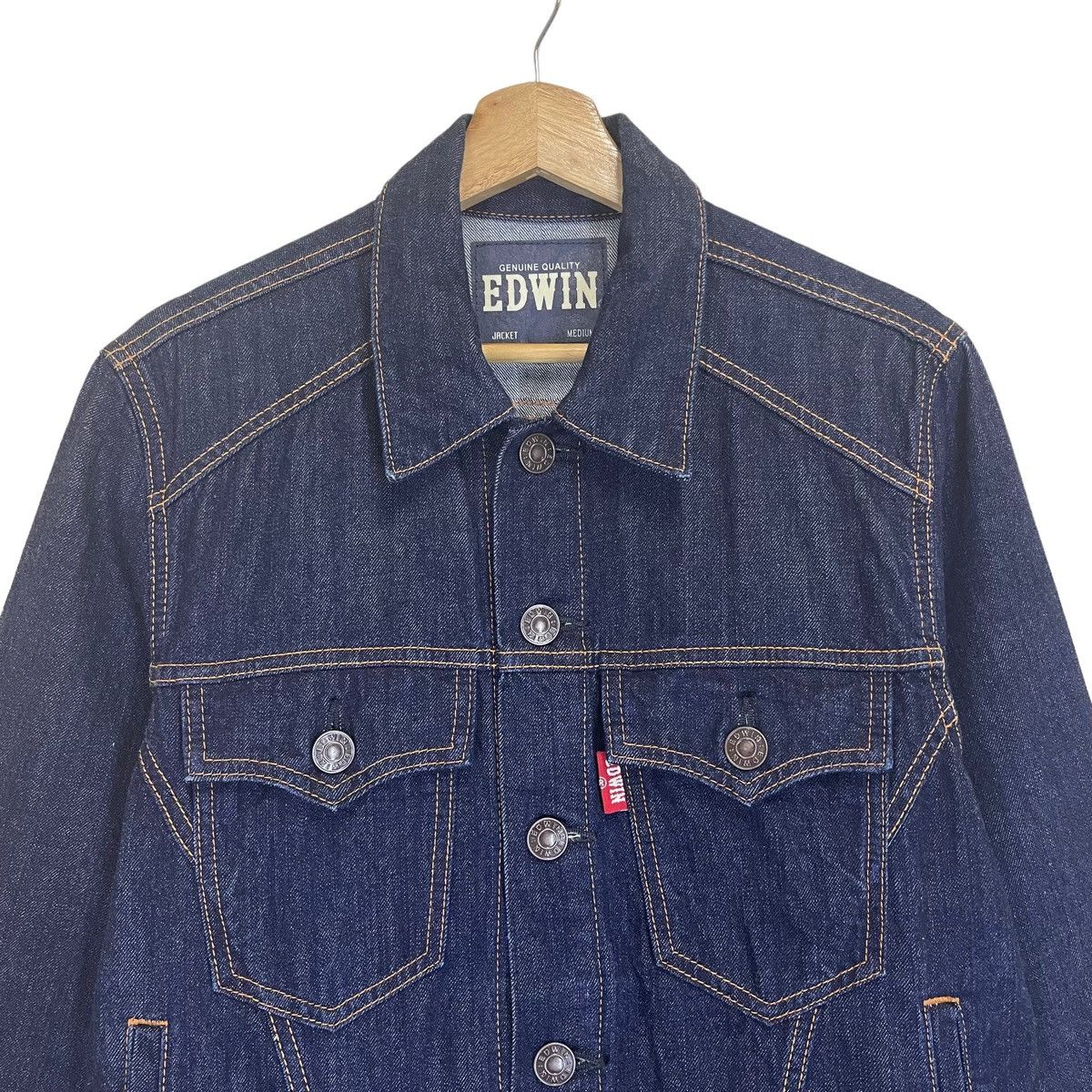 Edwin × Japanese Brand × Vintage 🔥Vintage Edwin Denim Jacket Size US M / EU 48-50 / 2 - 4 Thumbnail