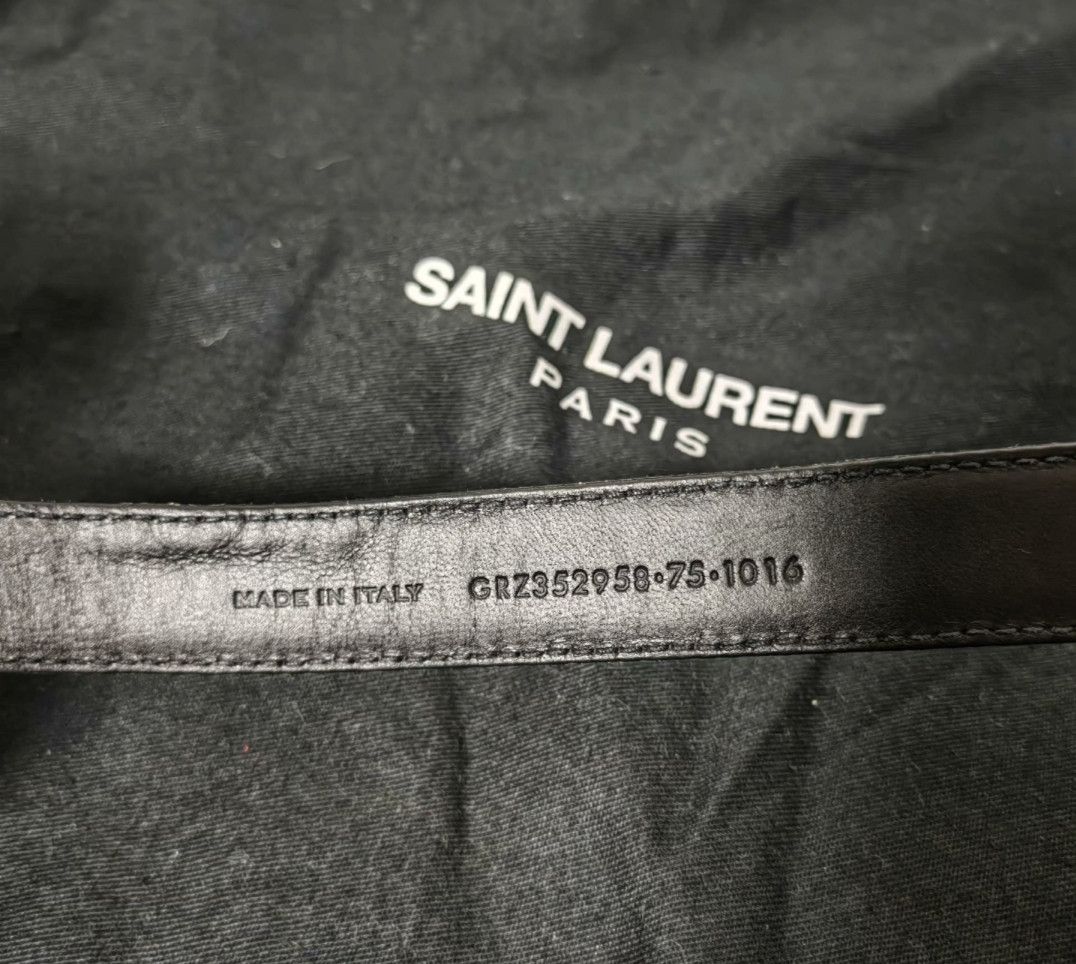 Saint Laurent Paris Saint Laurent Carved crocodile print belt Size 40 - 3 Thumbnail