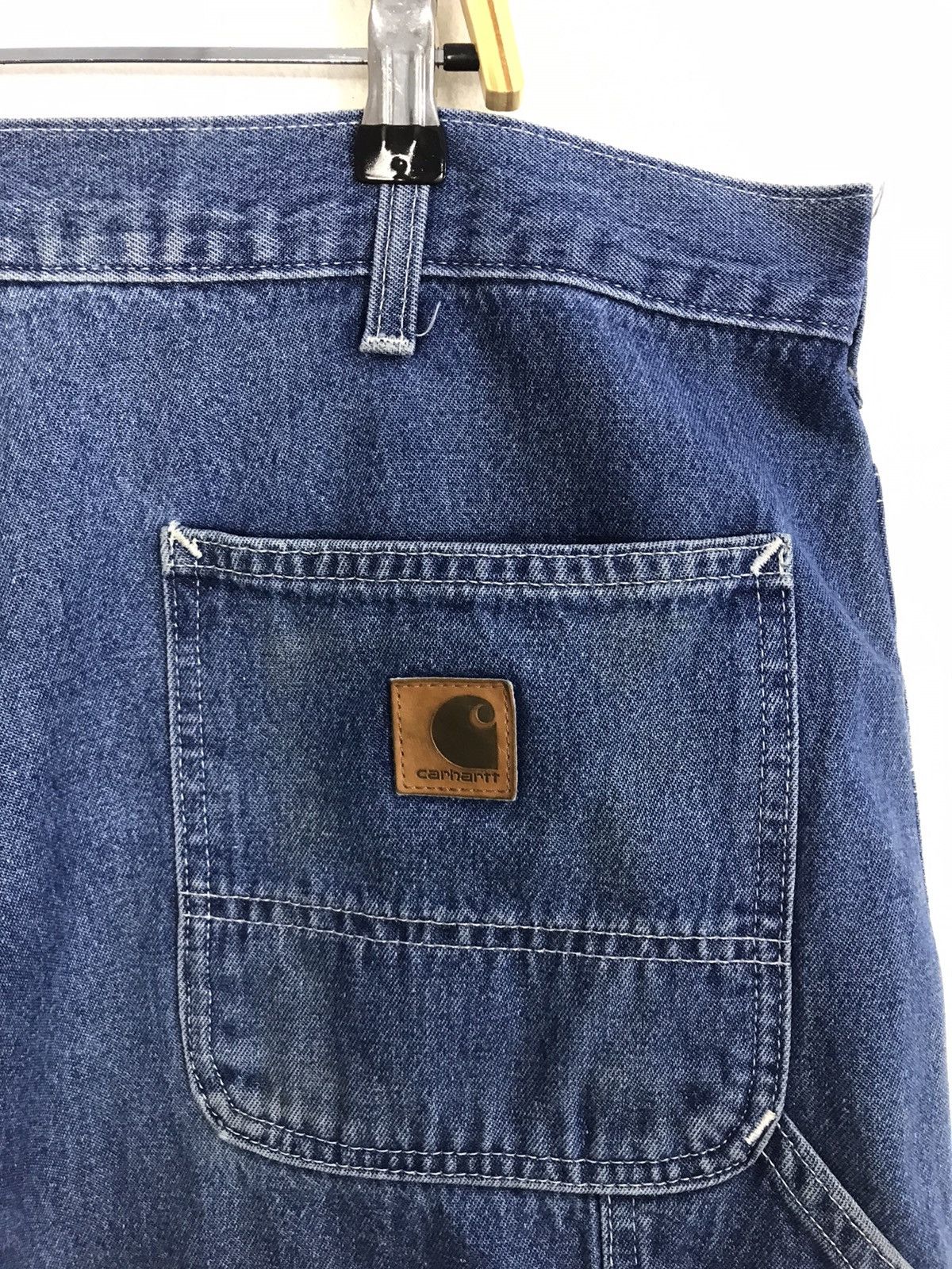 Carhartt × Vintage Carhartt Denim Utility Work Carpenter Pant Design Big Size Size US 42 / EU 58 - 7 Thumbnail