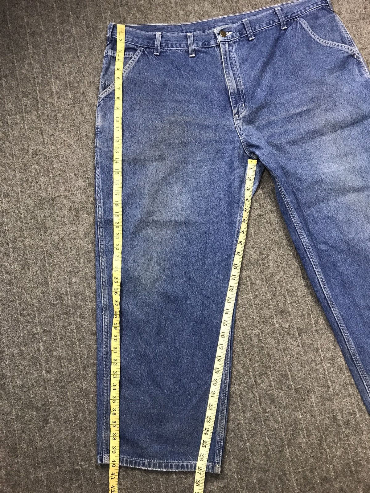 Carhartt × Vintage Carhartt Denim Utility Work Carpenter Pant Design Big Size Size US 42 / EU 58 - 11 Thumbnail