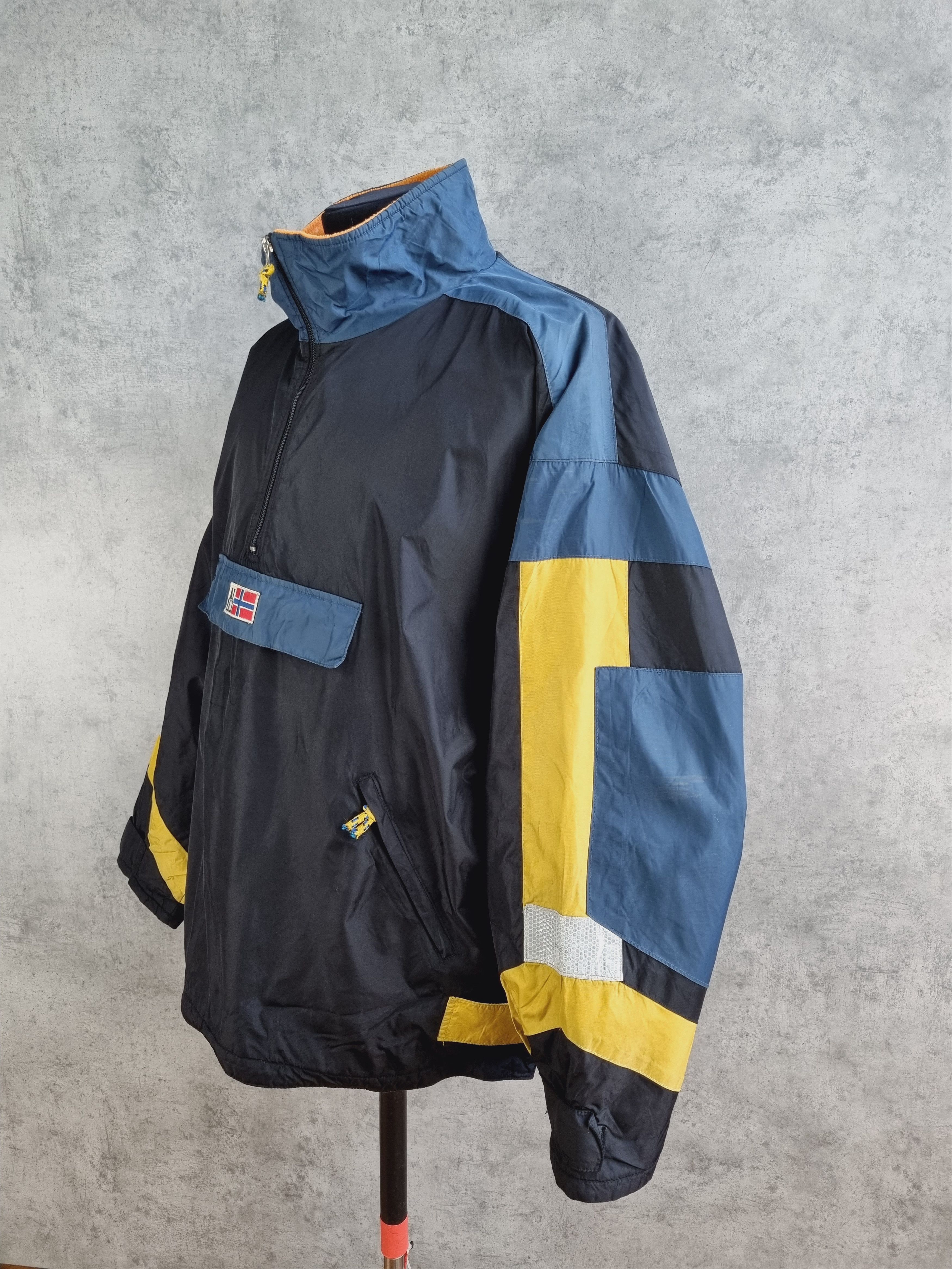 Napapijri × Vintage 90s NAPAPIJRI Skidoo Nylon/Fleece Reflective Anorak Jacket Size US XXL / EU 58 / 5 - 3 Thumbnail
