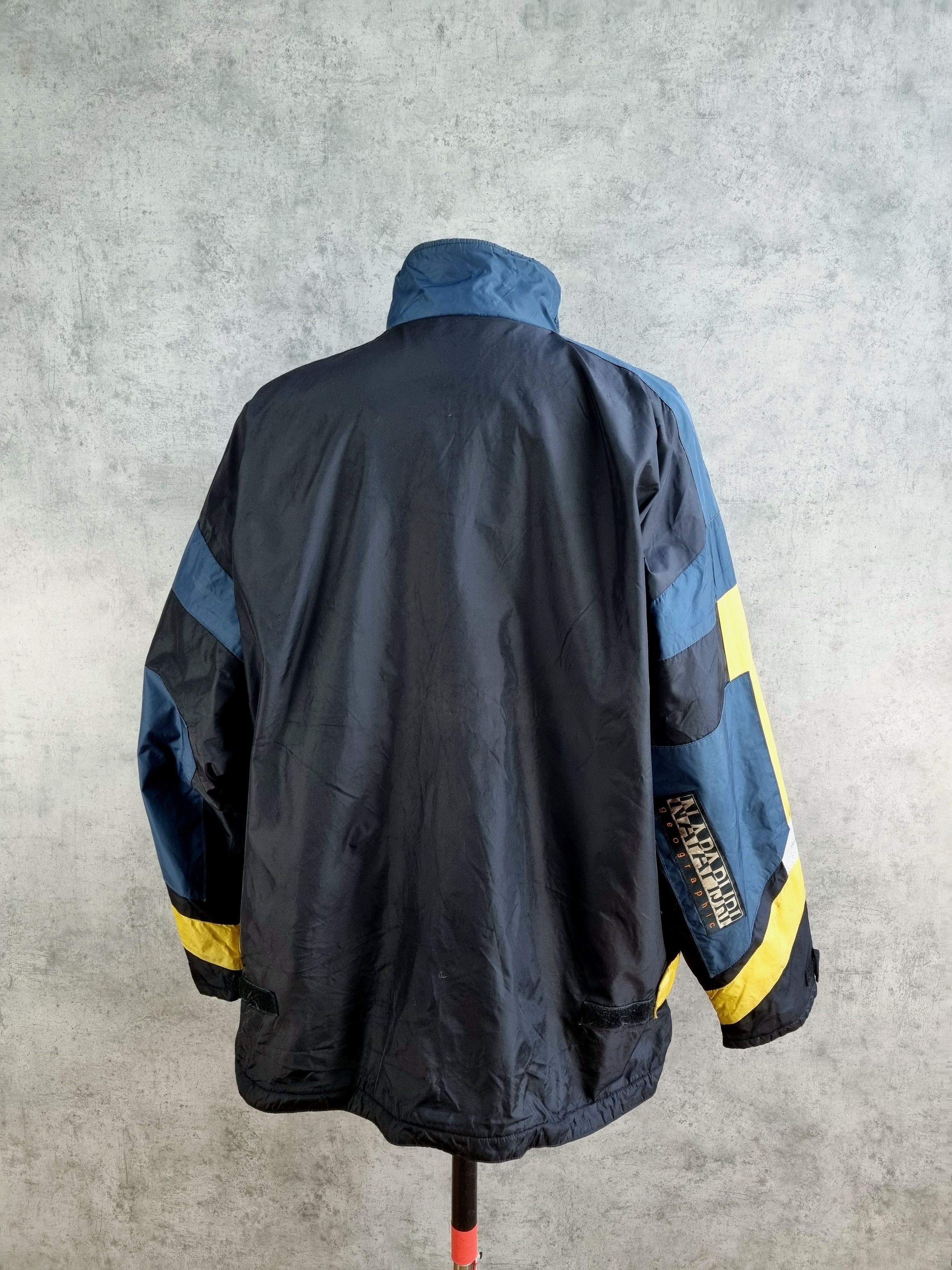 Napapijri × Vintage 90s NAPAPIJRI Skidoo Nylon/Fleece Reflective Anorak Jacket Size US XXL / EU 58 / 5 - 4 Thumbnail