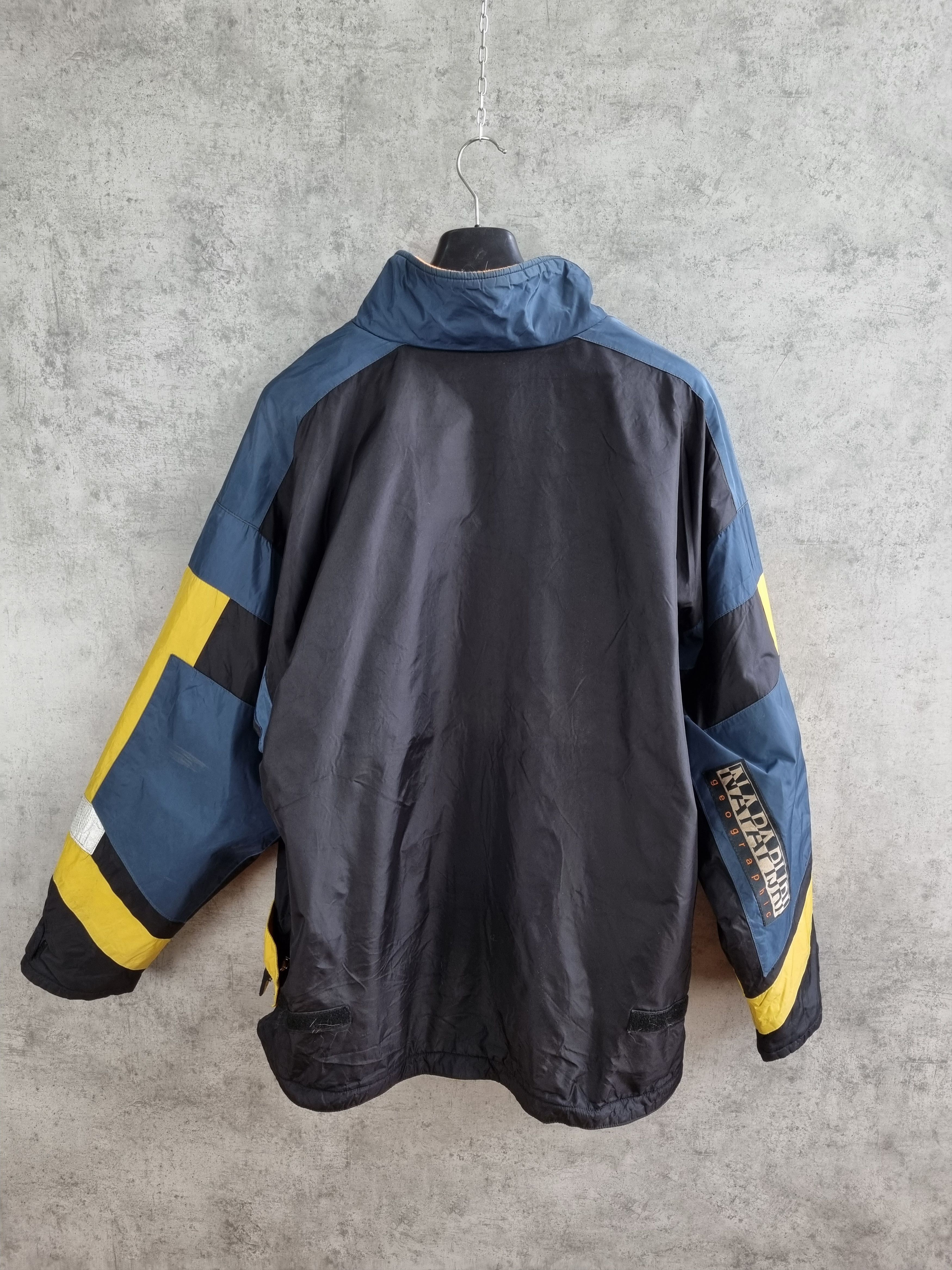 Napapijri × Vintage 90s NAPAPIJRI Skidoo Nylon/Fleece Reflective Anorak Jacket Size US XXL / EU 58 / 5 - 5 Thumbnail