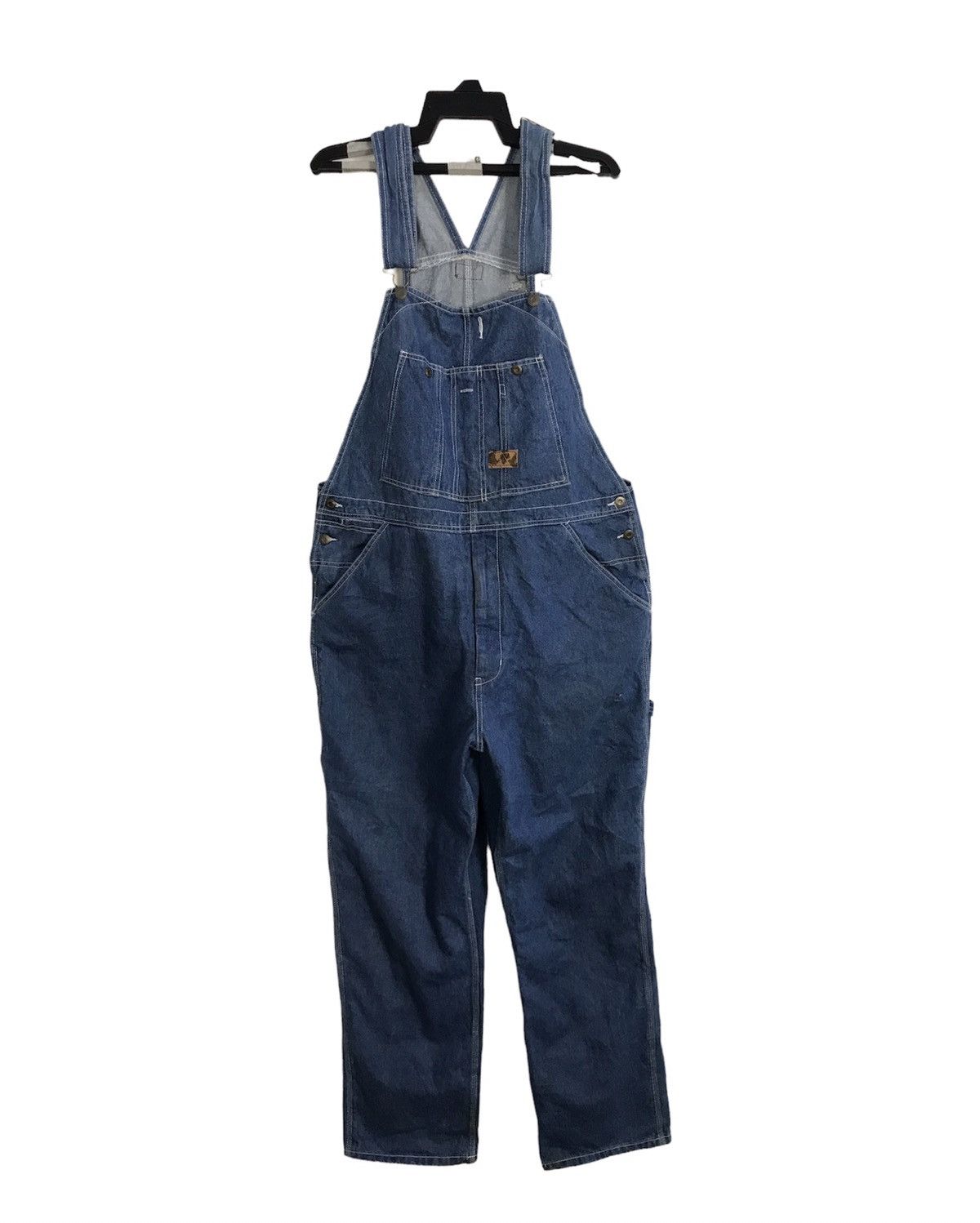 Carhartt × Vintage 90s Denim Bib Dungaree Overall Chest Pockets Unisex Wear Size US 41 - 1 Thumbnail
