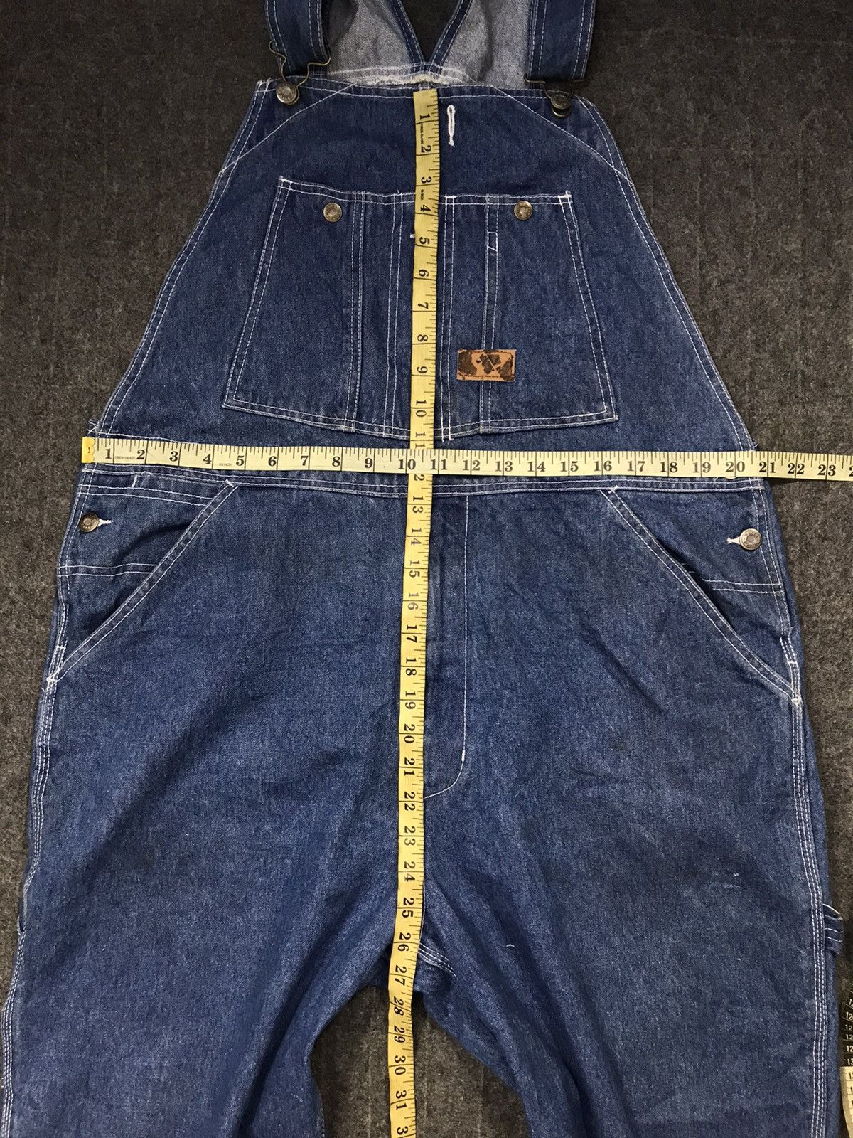 Carhartt × Vintage 90s Denim Bib Dungaree Overall Chest Pockets Unisex Wear Size US 41 - 9 Thumbnail