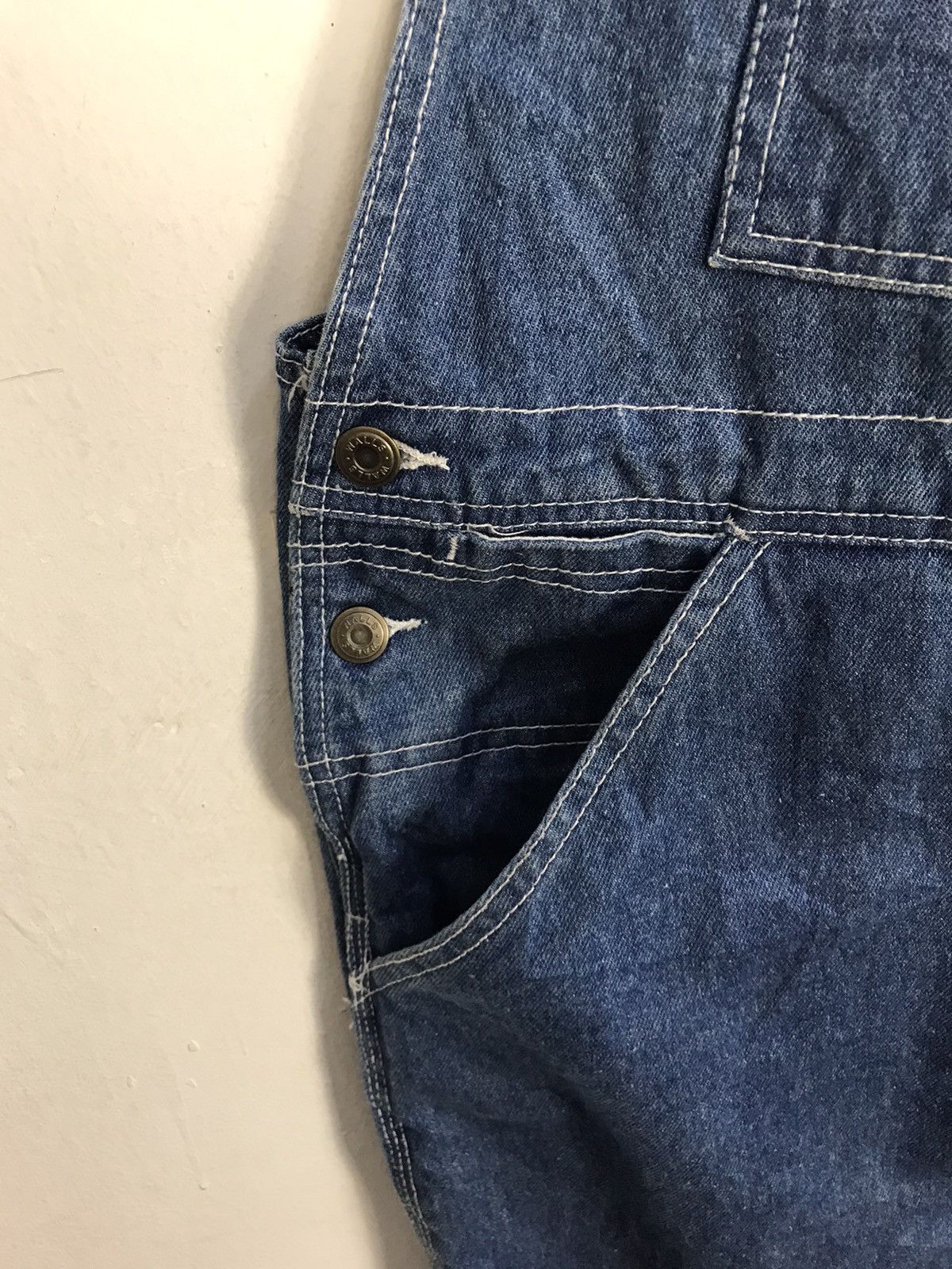 Carhartt × Vintage 90s Denim Bib Dungaree Overall Chest Pockets Unisex Wear Size US 41 - 8 Thumbnail