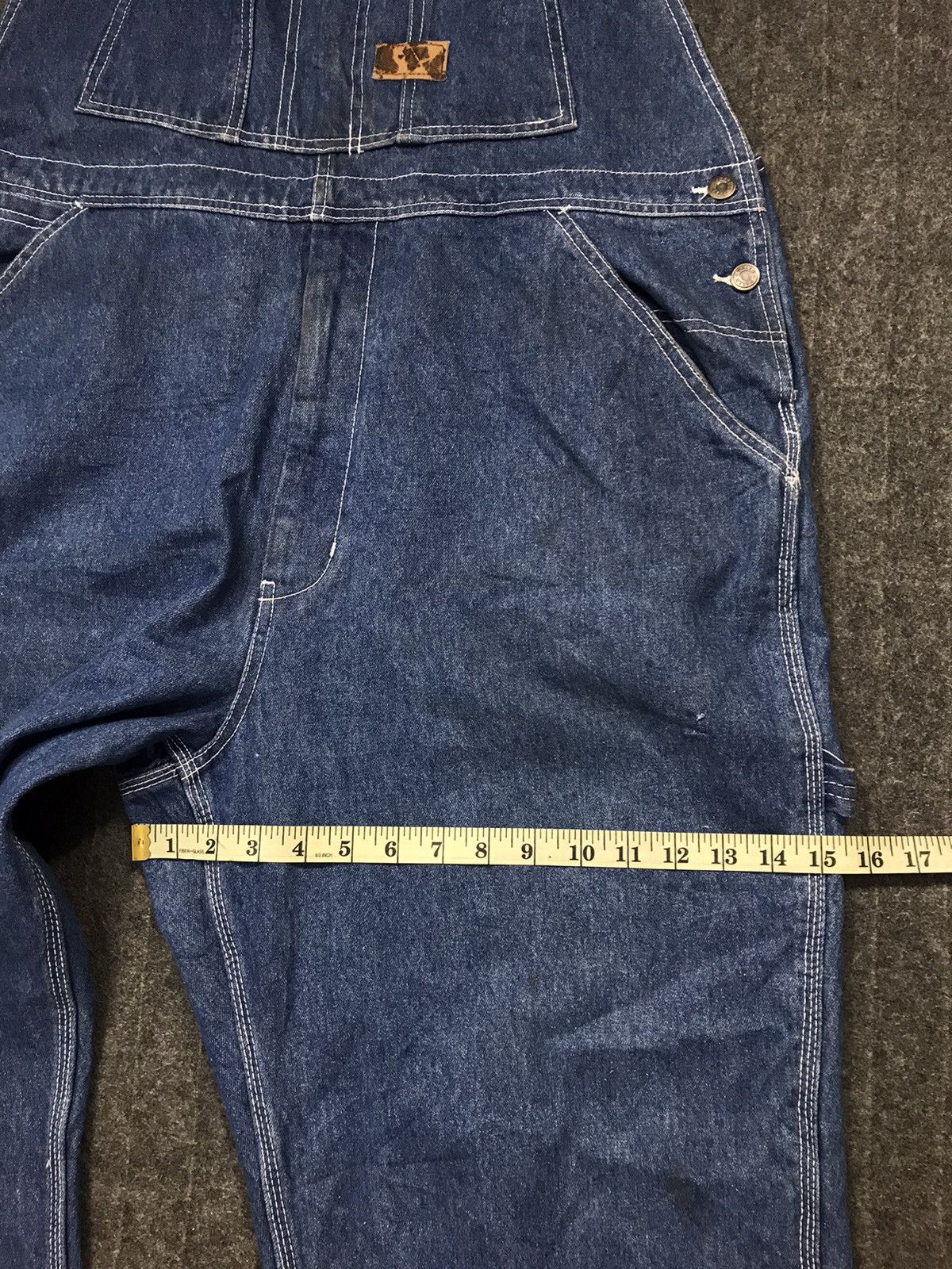 Carhartt × Vintage 90s Denim Bib Dungaree Overall Chest Pockets Unisex Wear Size US 41 - 11 Thumbnail