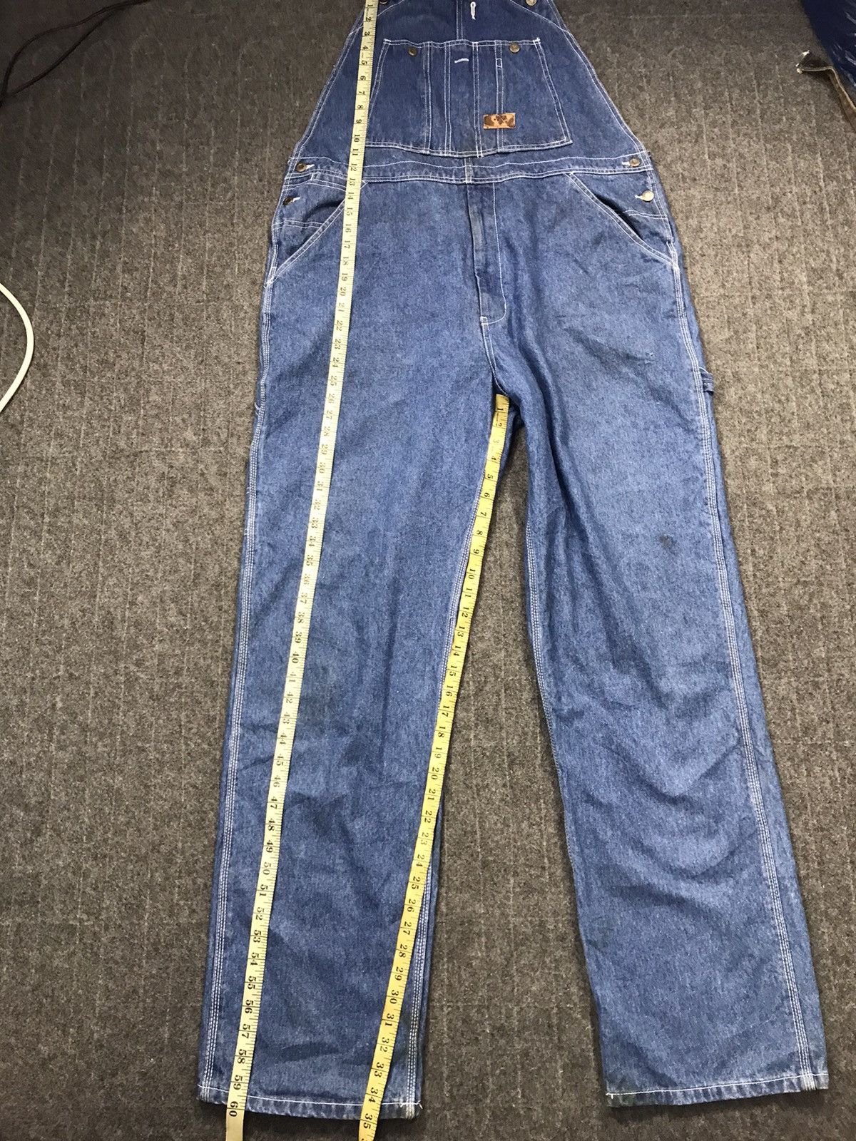 Carhartt × Vintage 90s Denim Bib Dungaree Overall Chest Pockets Unisex Wear Size US 41 - 10 Thumbnail