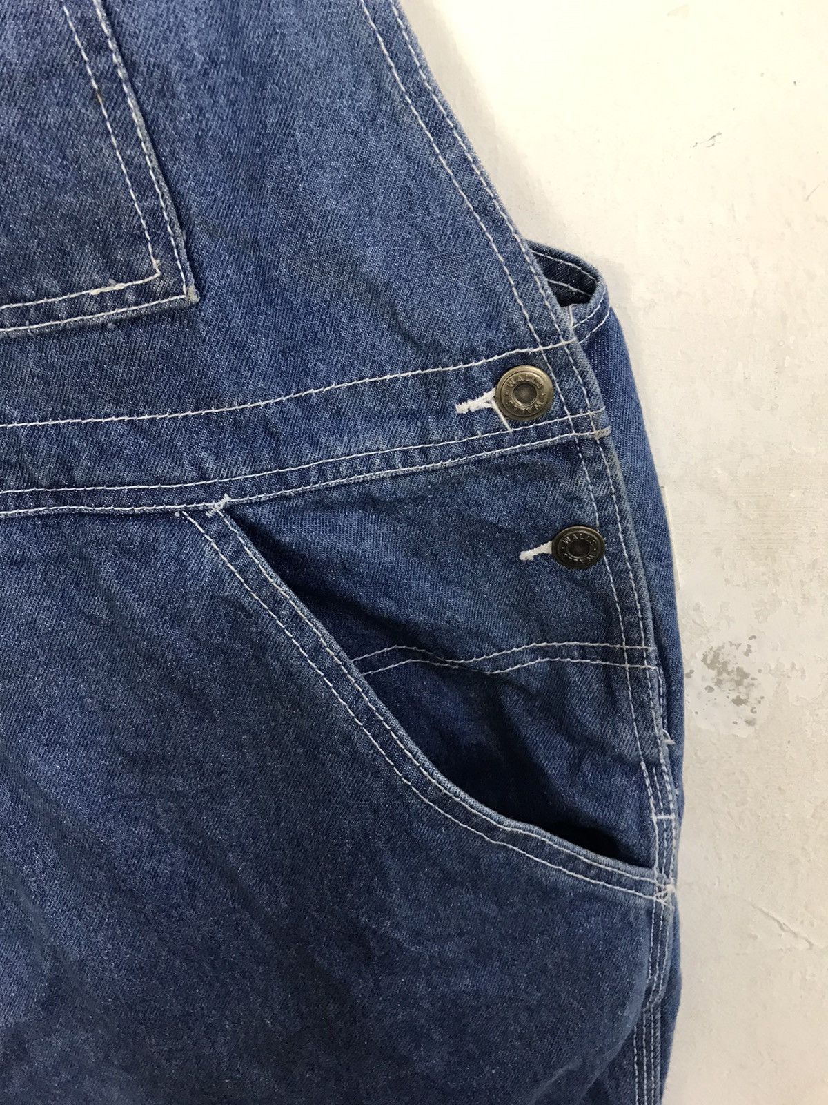 Carhartt × Vintage 90s Denim Bib Dungaree Overall Chest Pockets Unisex Wear Size US 41 - 7 Thumbnail