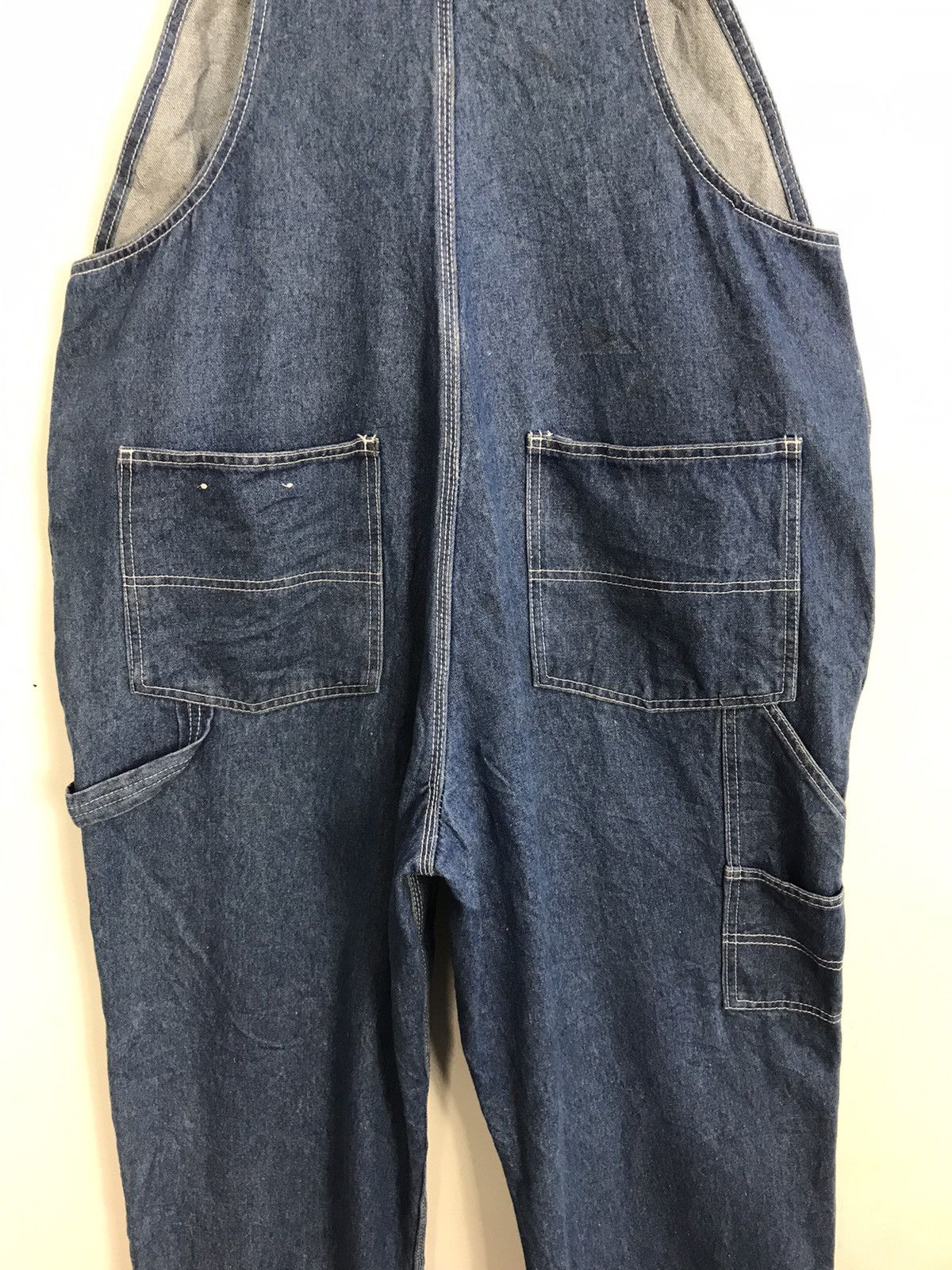 Carhartt × Vintage 90s Denim Bib Dungaree Overall Chest Pockets Unisex Wear Size US 41 - 5 Thumbnail