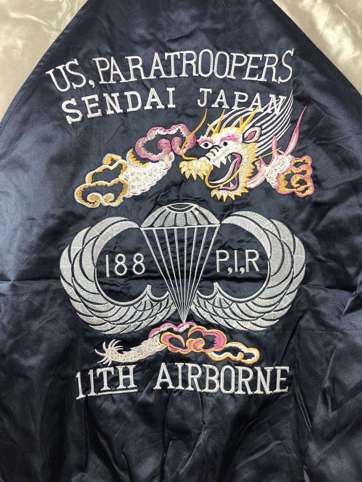 Other Vintage Military Sukajan Jacket Airborne Sendai Japan Satin Size US L / EU 52-54 / 3 - 4 Thumbnail