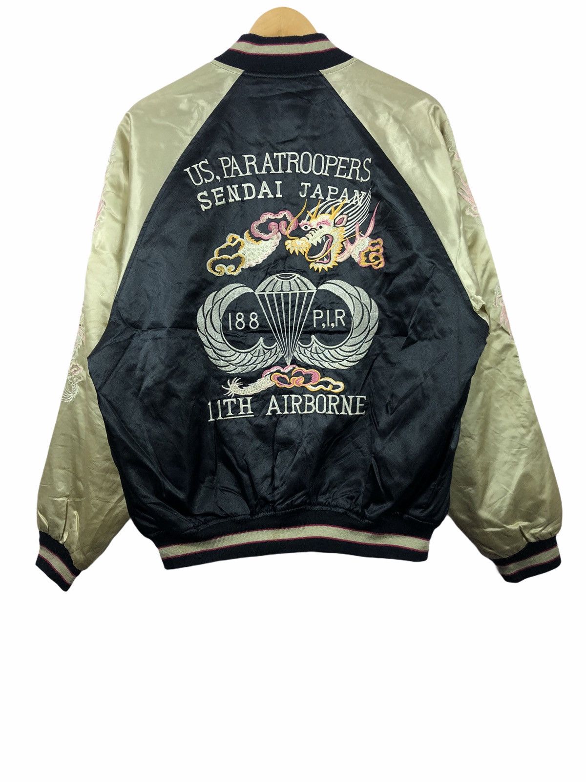 Other Vintage Military Sukajan Jacket Airborne Sendai Japan Satin Size US L / EU 52-54 / 3 - 2 Thumbnail