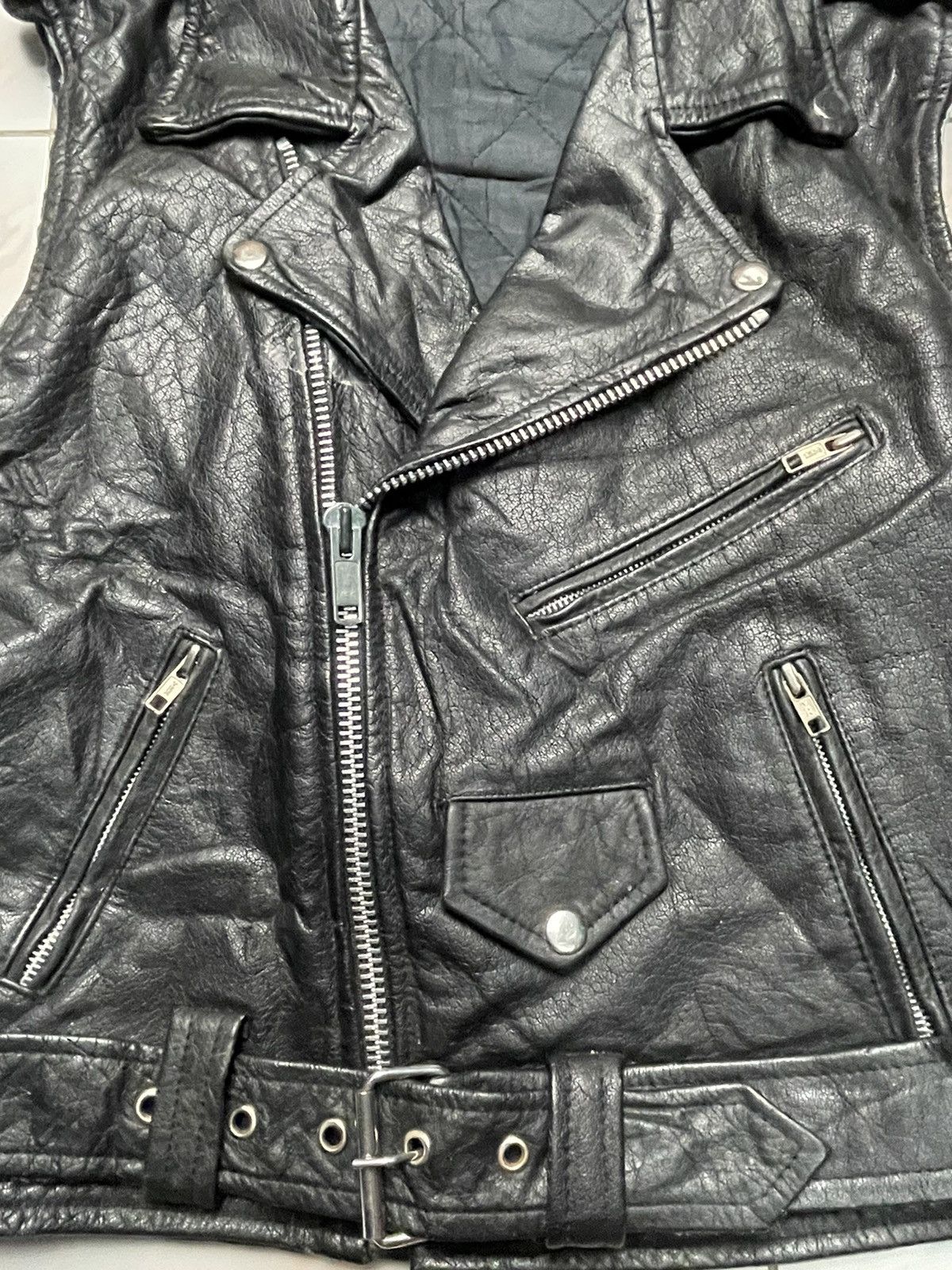 Vintage Vest Leather Jacket Size US L / EU 52-54 / 3 - 5 Thumbnail