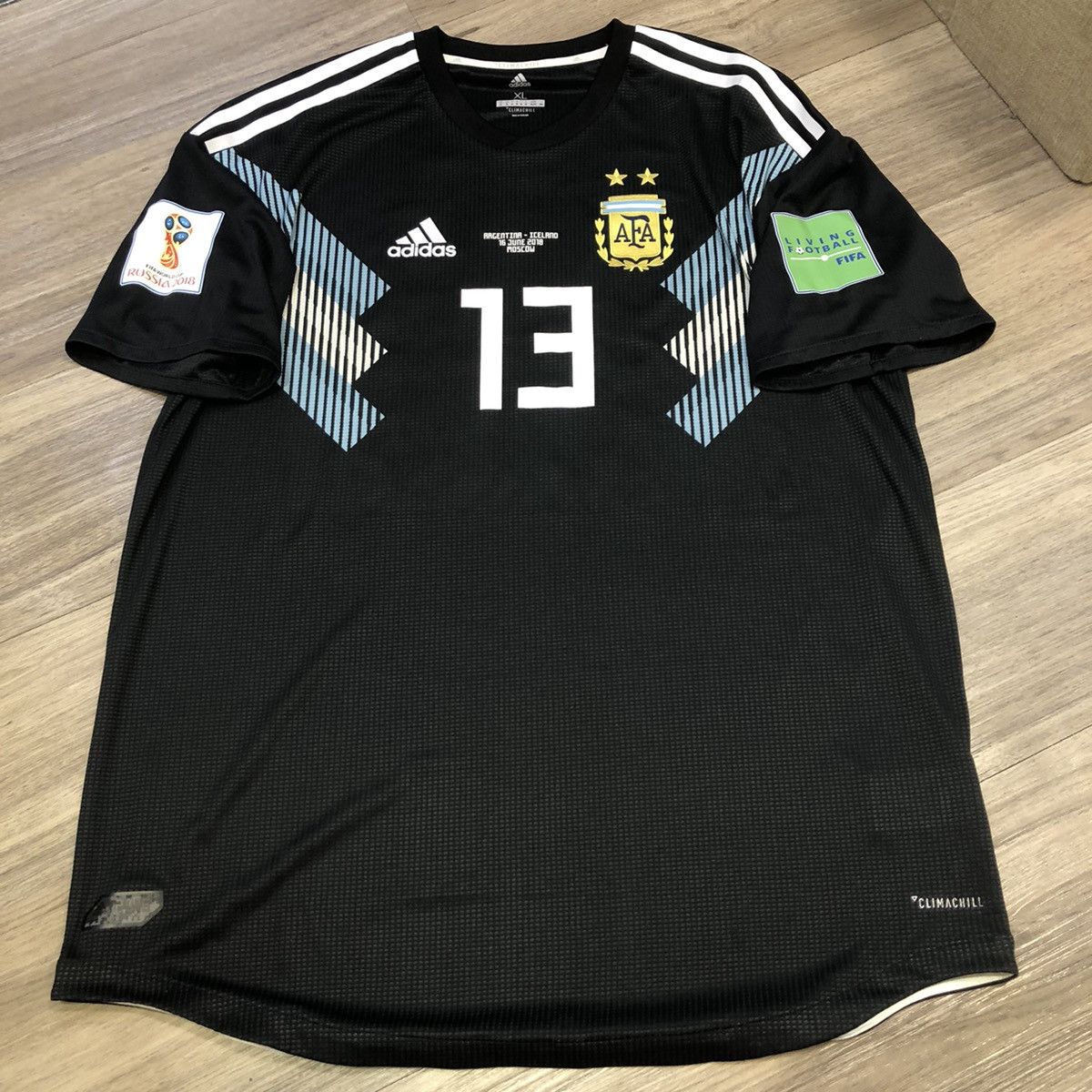 Adidas Fifa World Cup Soccer Jersey Argentina World Cup 2018 player issue away 13 Meza Grailed