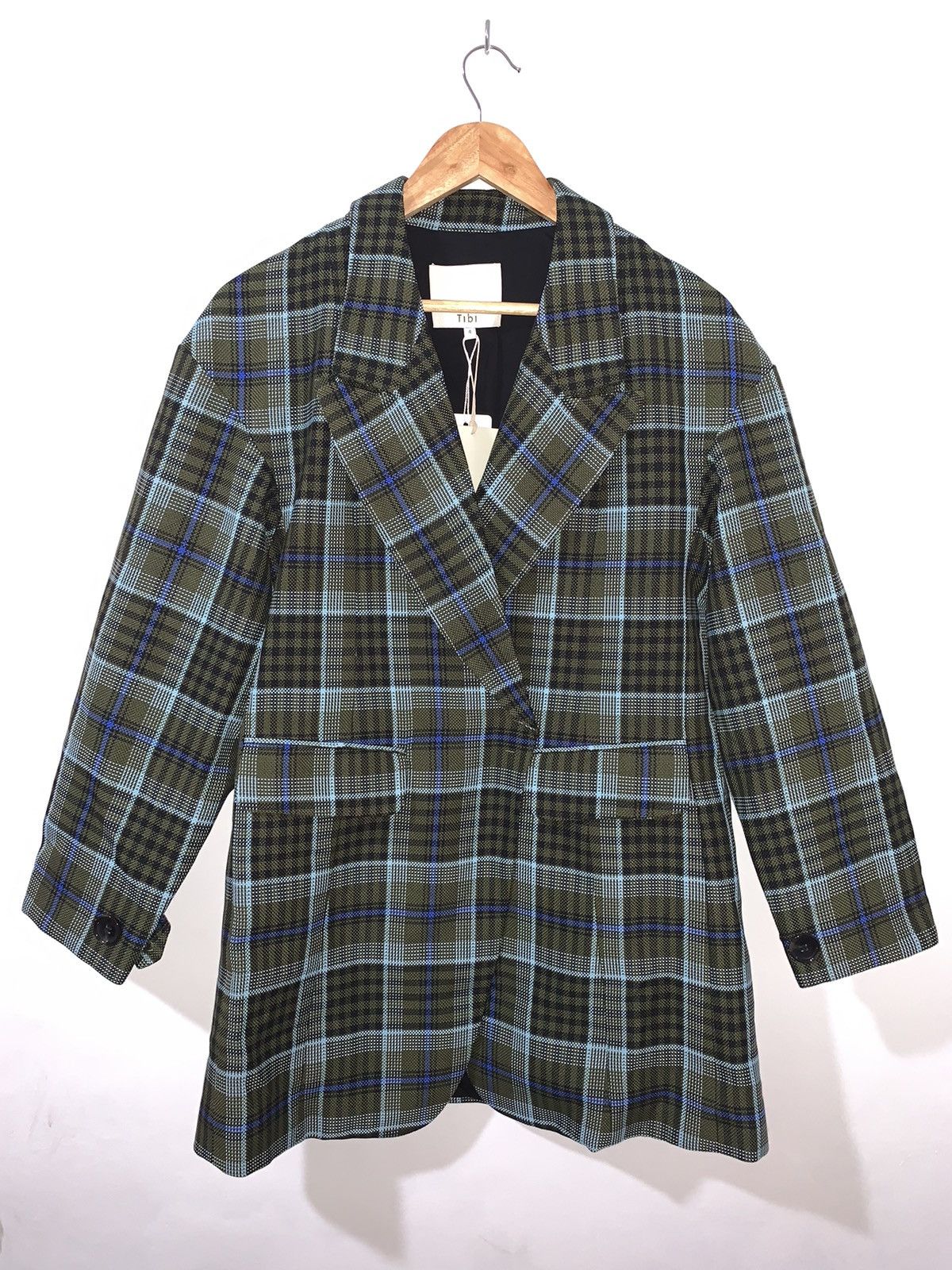Tibi spencer plaid blazer