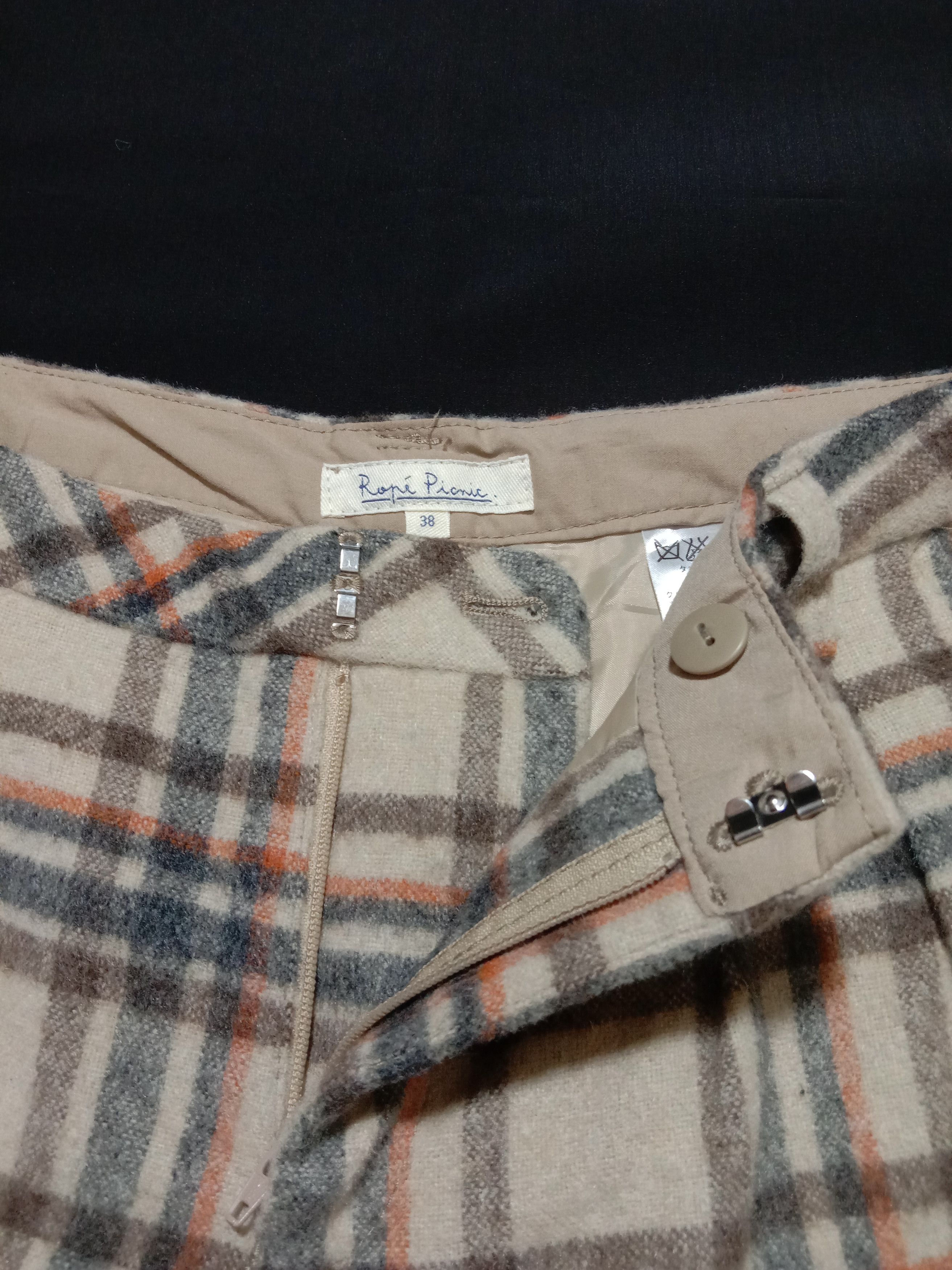 Designer ROPE PICNIC Wool Polyester Tartan Plaid Short Pants Size 29" - 2 Thumbnail