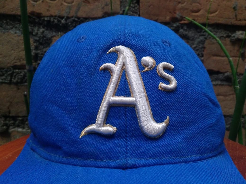 MLB × Vintage Vintage Oakland Athletic Cap Hat Vintage Wool Hat Size ONE SIZE - 2 Thumbnail