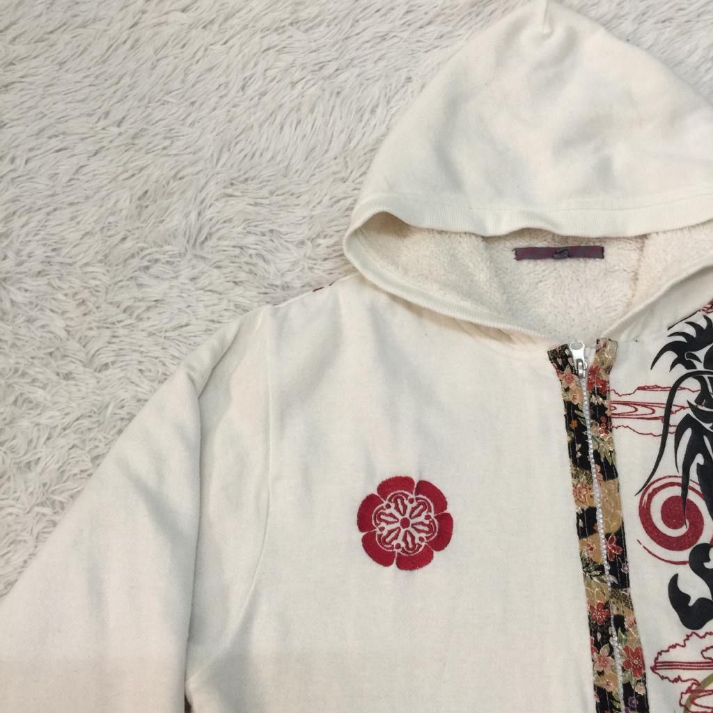 Japanese Brand Vintage Dragon Motif Design Sukajan Hoodie Sweater Jacket Size US L / EU 52-54 / 3 - 6 Thumbnail