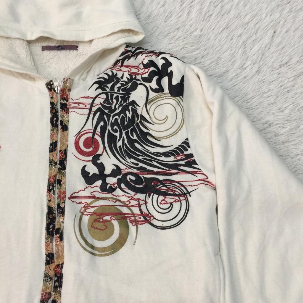 Japanese Brand Vintage Dragon Motif Design Sukajan Hoodie Sweater Jacket Size US L / EU 52-54 / 3 - 4 Thumbnail