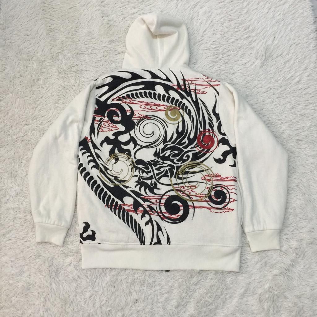 Japanese Brand Vintage Dragon Motif Design Sukajan Hoodie Sweater Jacket Size US L / EU 52-54 / 3 - 16 Thumbnail