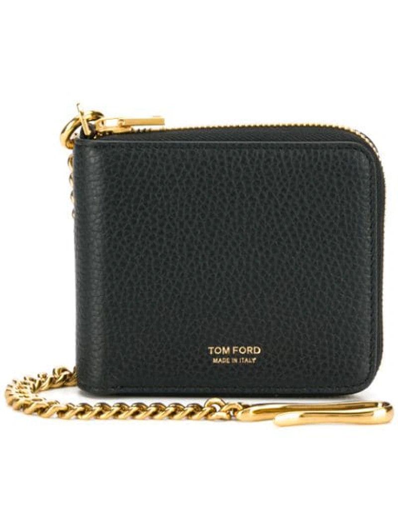 Tom Ford o1w1db10723 Leather Chain Wallet In Black Size ONE SIZE - 1 Thumbnail